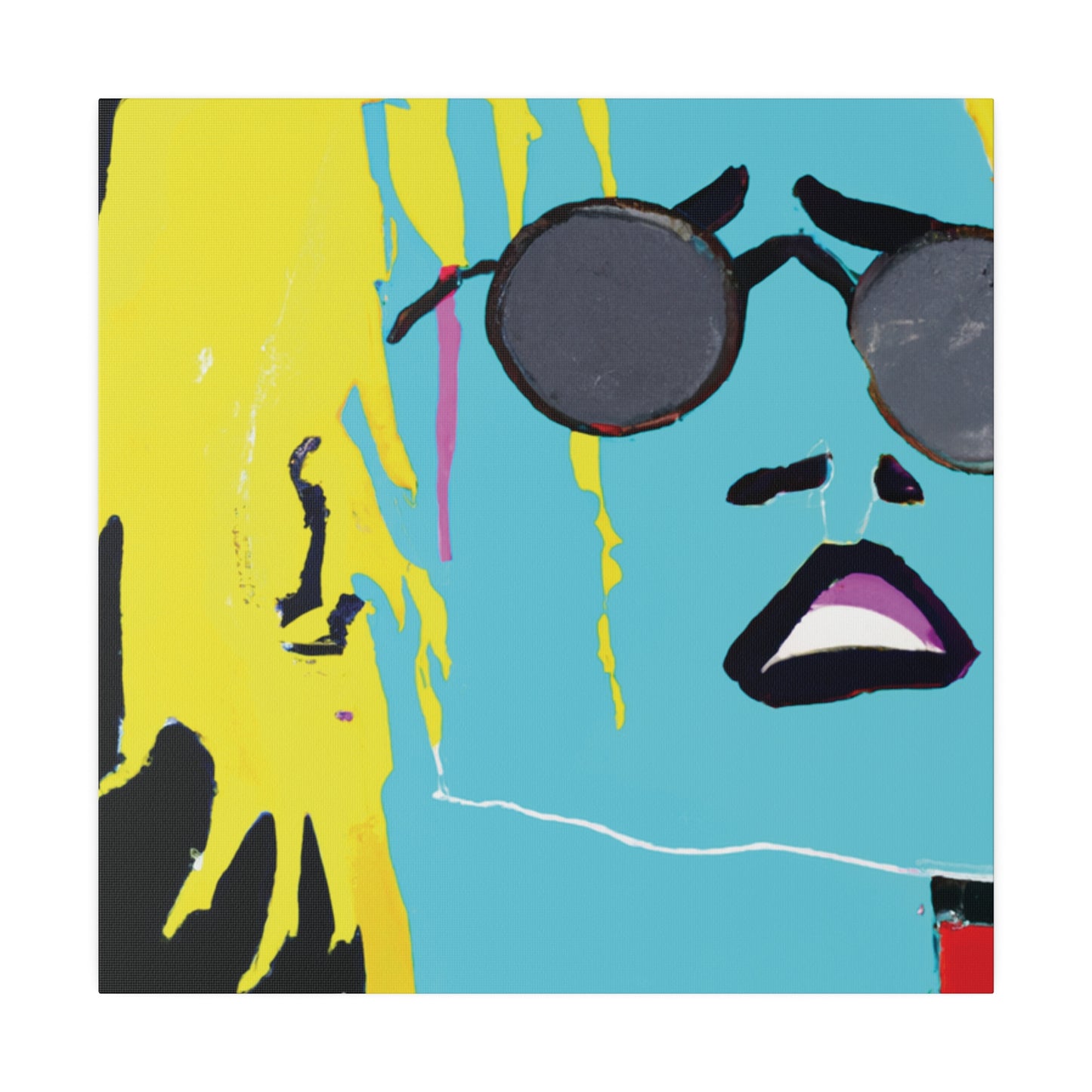 3863S - Rockstar Painting Print | Face | Abstract | Poster | Home Decor | Wall Art | Music Art | Canvas