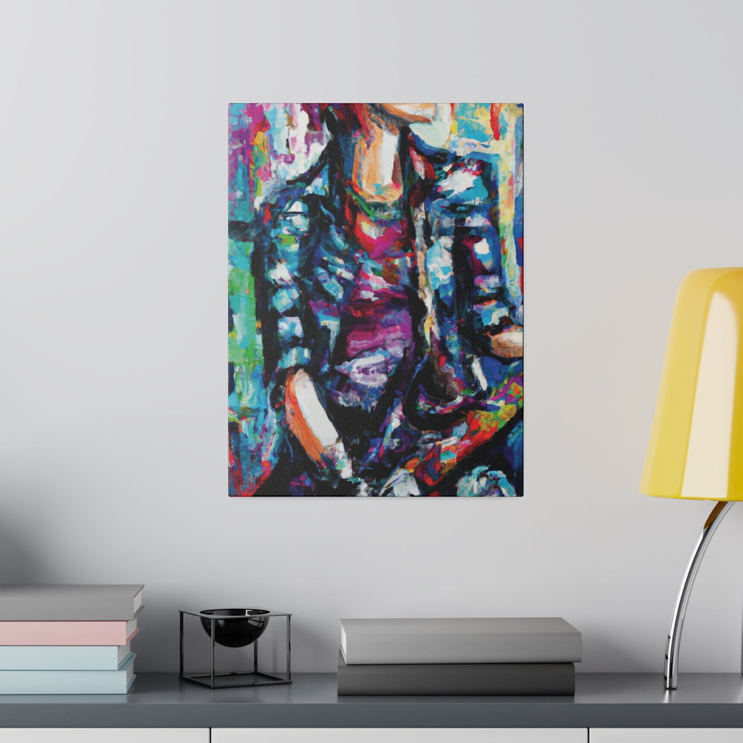 5033P - Rockstar Oil Painting Style Print | Poster | Home Decor | Wall Art | Music Art | Canvas