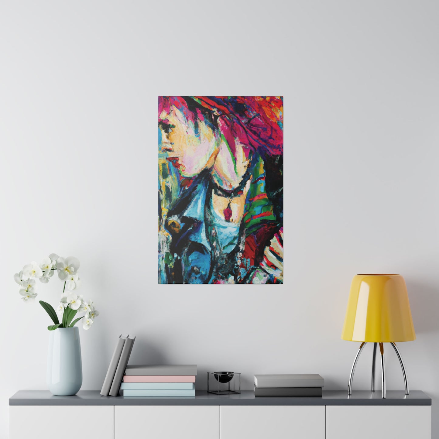 4106Q - Rockstar Oil Painting Style Print | Poster | Home Decor | Wall Art | Music Art | Canvas