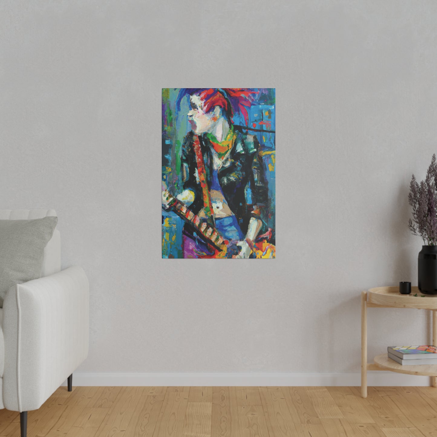3601F - Rockstar Oil Painting Style Print | Poster | Home Decor | Wall Art | Music Art | Canvas