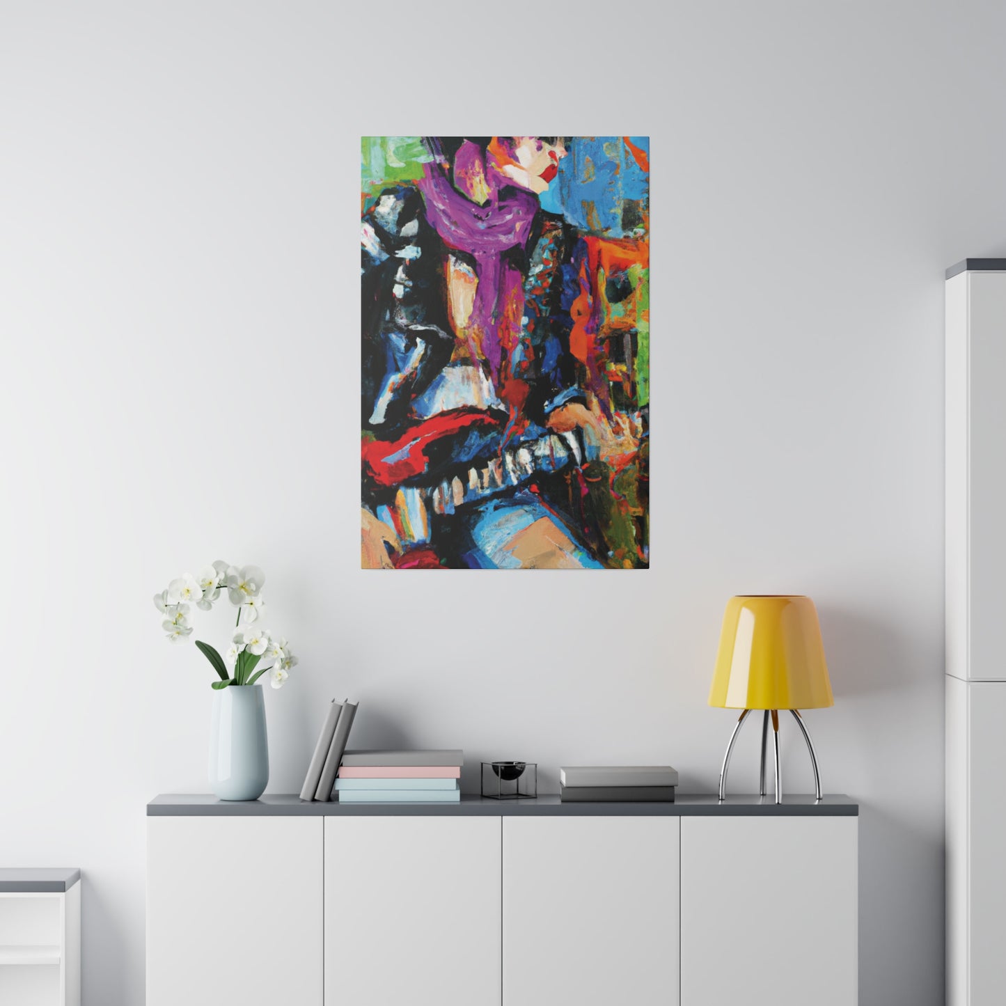 6696F - Rockstar Oil Painting Style Print | Poster | Home Decor | Wall Art | Music Art | Canvas