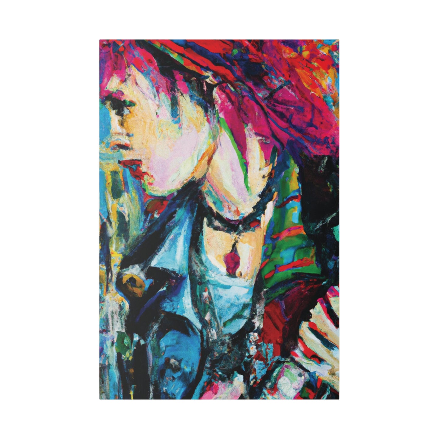 4106Q - Rockstar Oil Painting Style Print | Poster | Home Decor | Wall Art | Music Art | Canvas