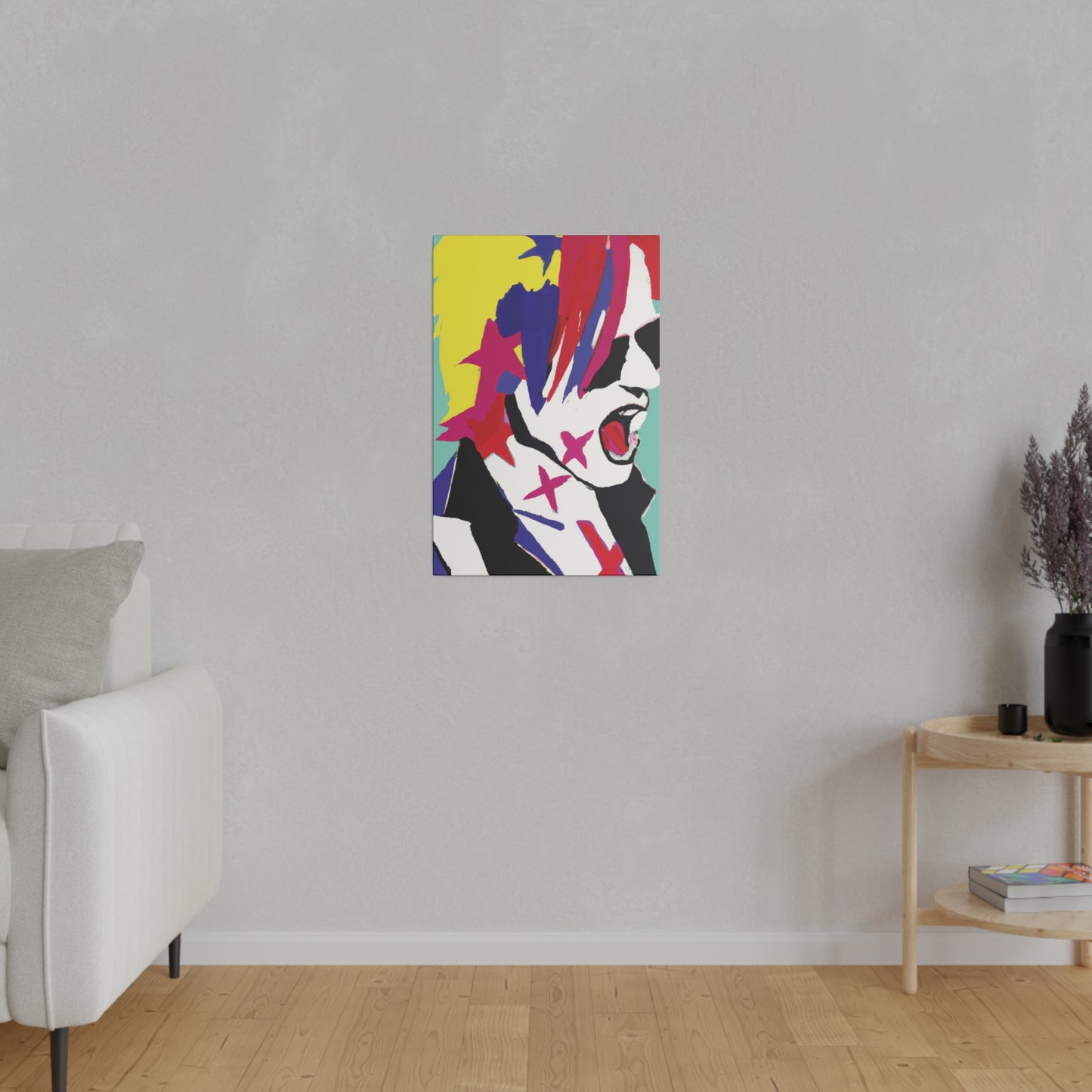 2548K - Rockstar Painting Print | Face | Abstract | Poster | Home Decor | Wall Art | Music Art | Canvas