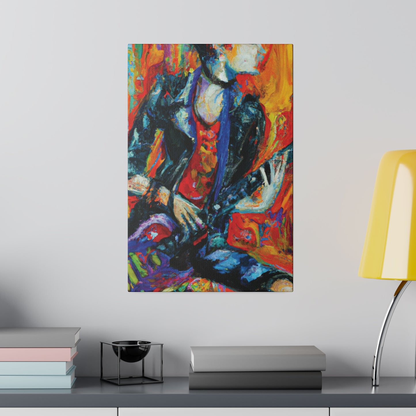 7348F - Rockstar Oil Painting Style Print | Poster | Home Decor | Wall Art | Music Art | Canvas