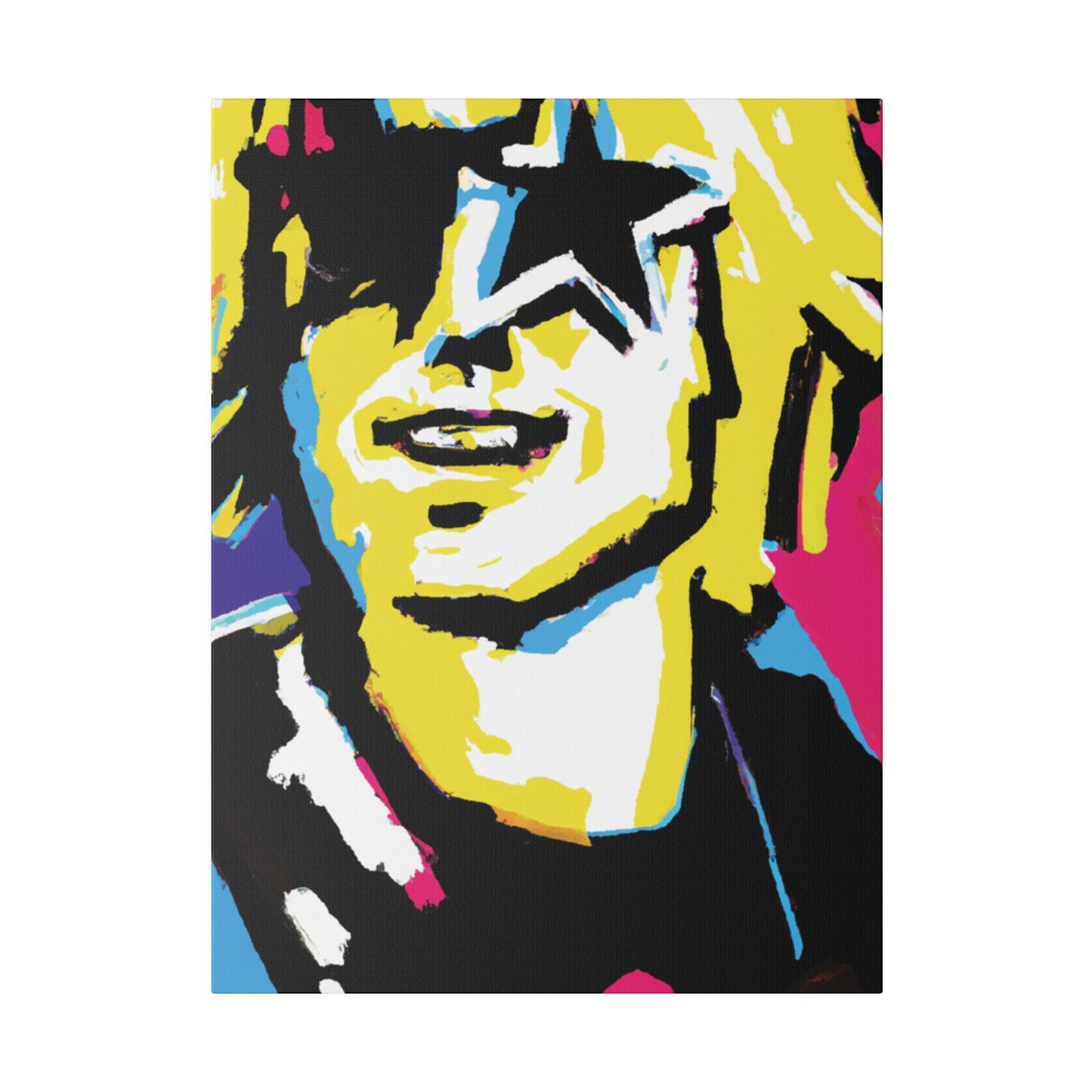 3292X - Rockstar Painting Print | Face | Abstract | Poster | Home Decor | Wall Art | Music Art | Canvas