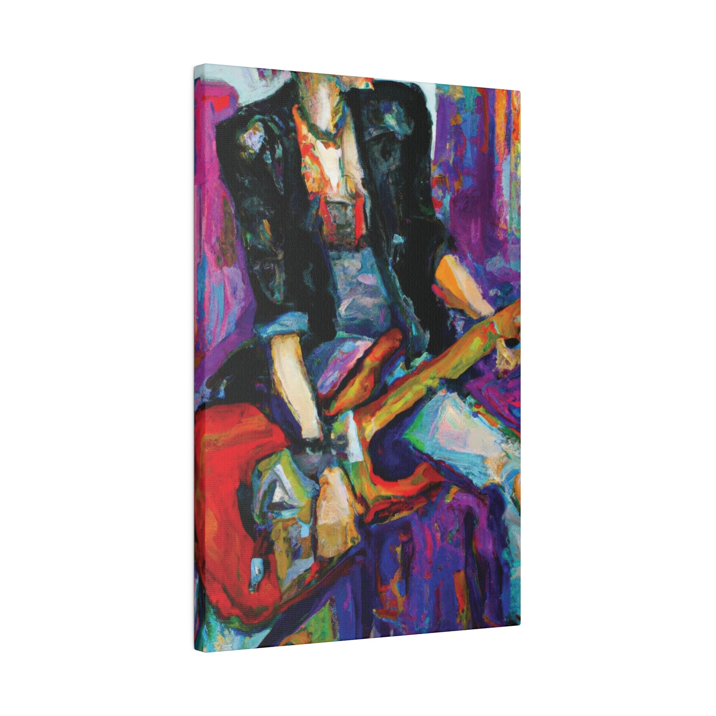 6268K - Rockstar Oil Painting Style Print | Poster | Home Decor | Wall Art | Music Art | Canvas