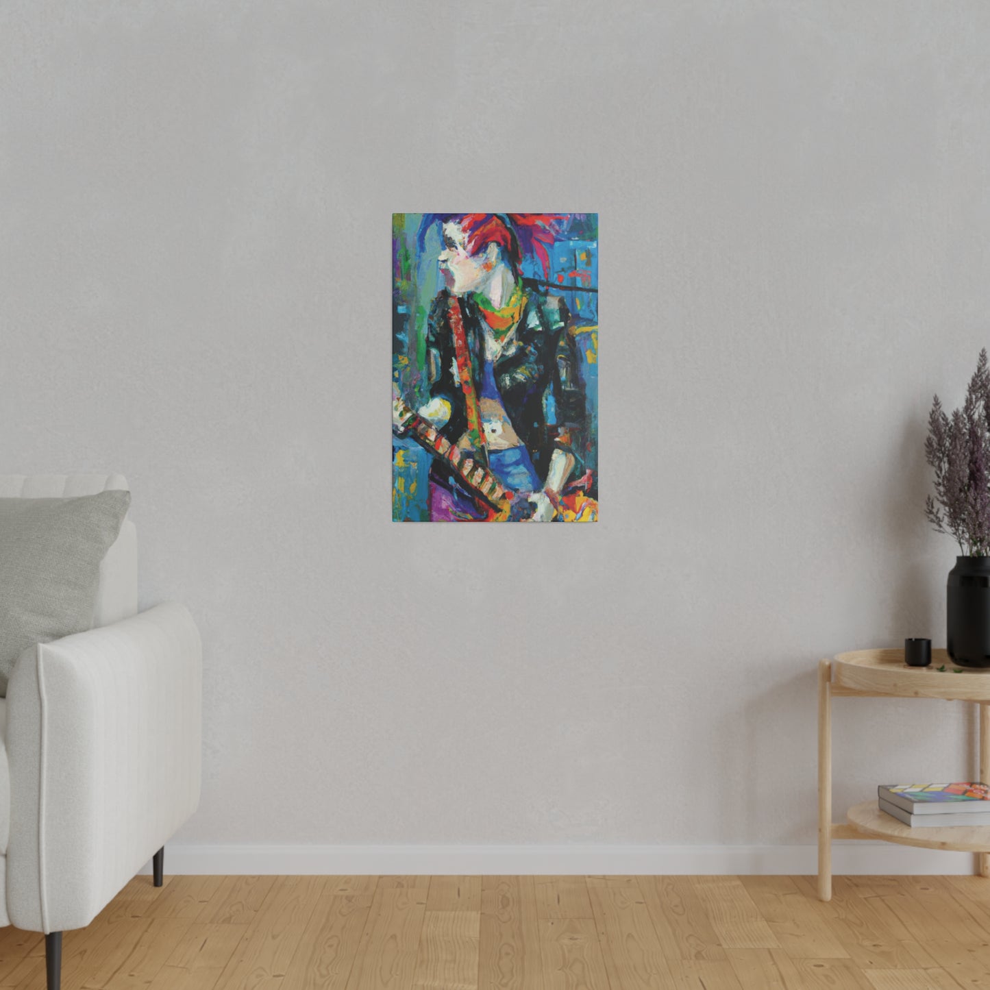 3601F - Rockstar Oil Painting Style Print | Poster | Home Decor | Wall Art | Music Art | Canvas