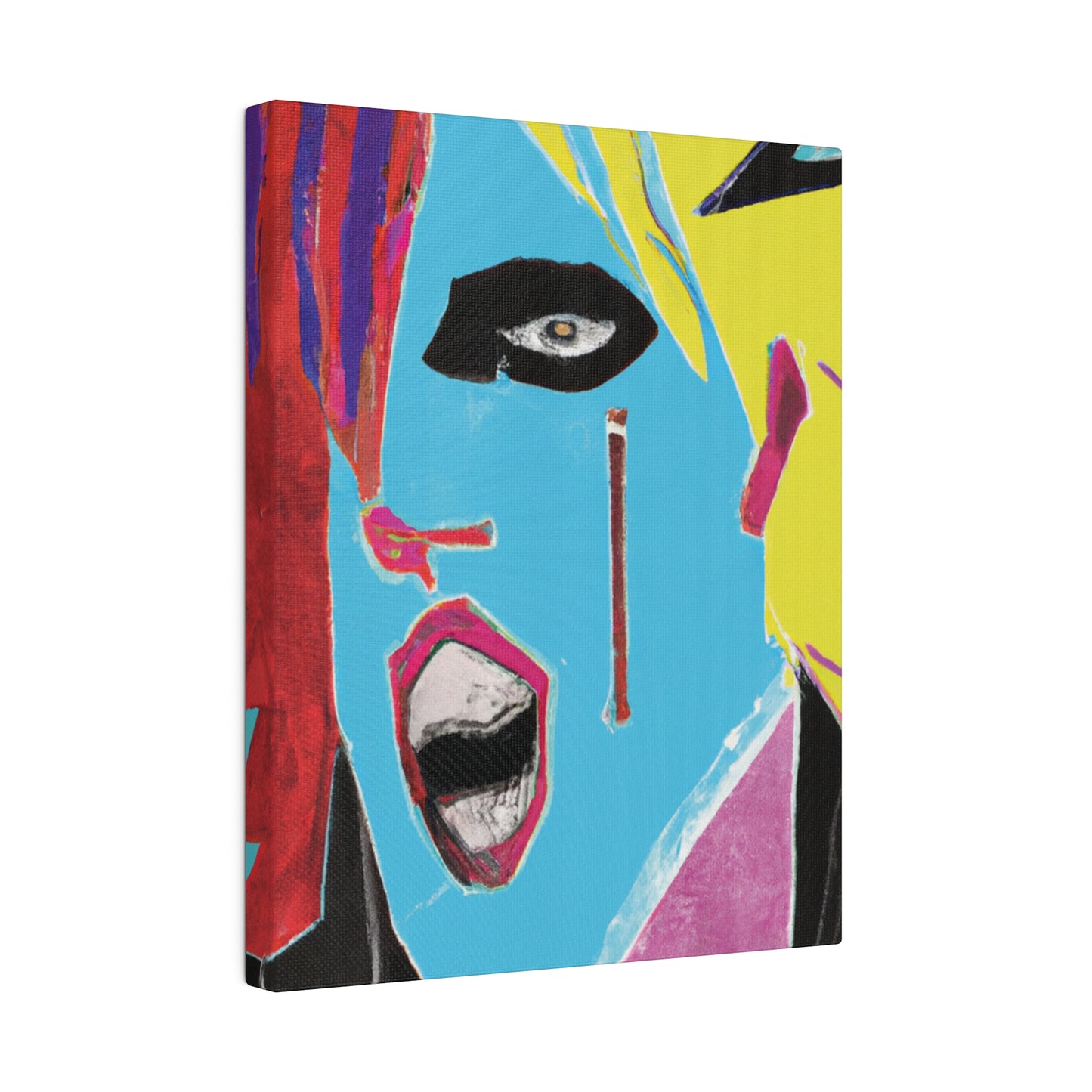 8365A - Rockstar Painting Print | Face | Abstract | Poster | Home Decor | Wall Art | Music Art | Canvas