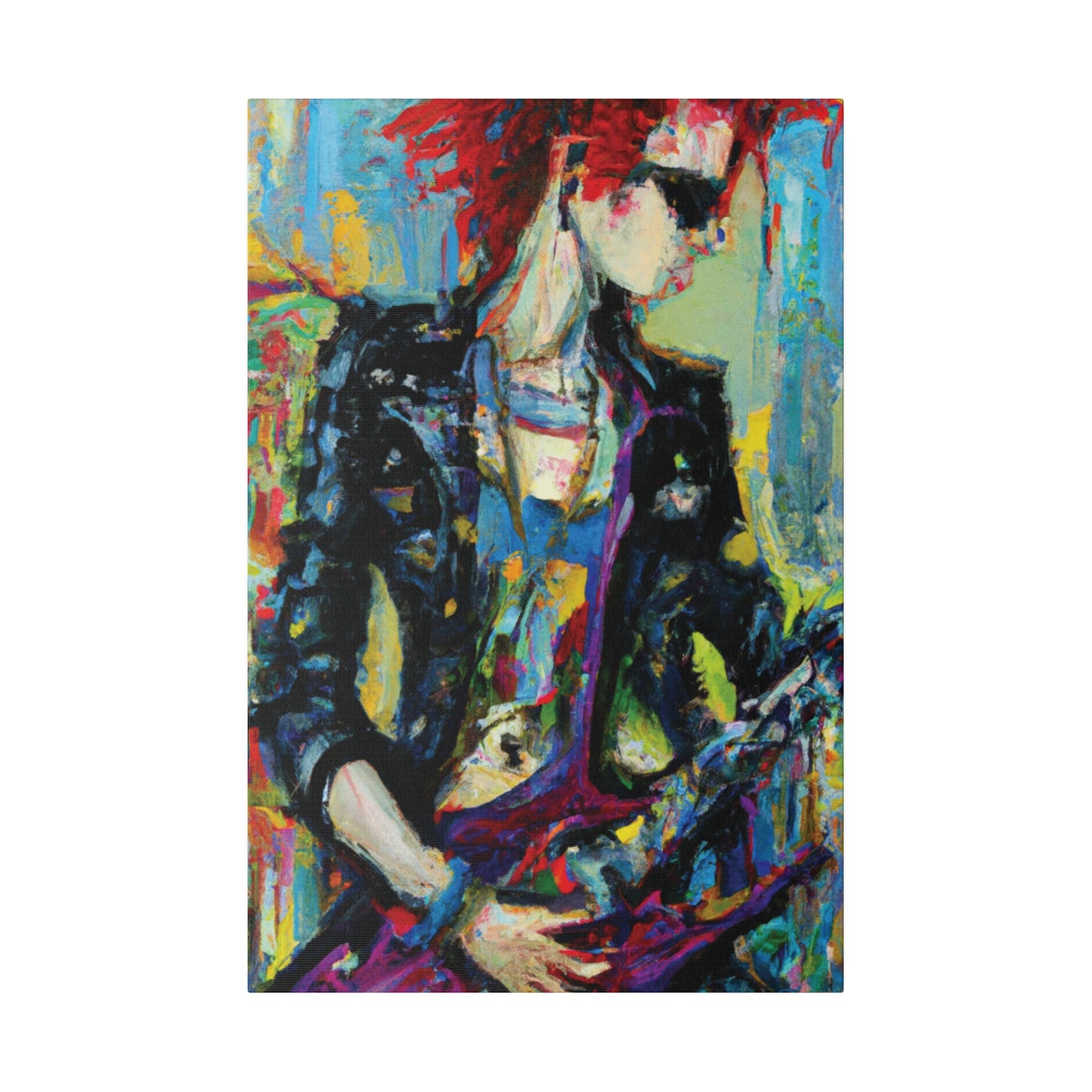 9745J - Rockstar Oil Painting Style Print | Poster | Home Decor | Wall Art | Music Art | Canvas