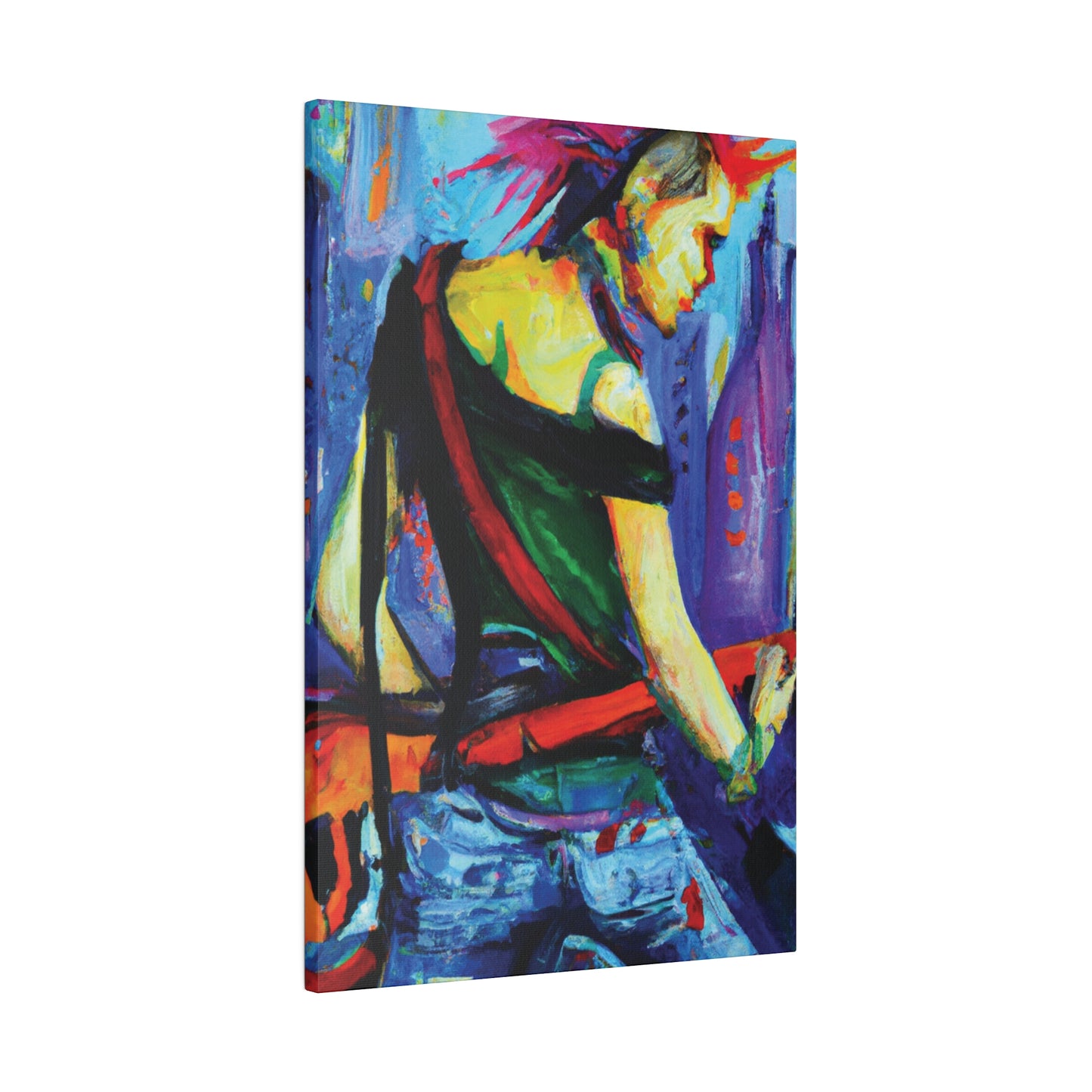 3143Z - Rockstar Oil Painting Style Print | Poster | Home Decor | Wall Art | Music Art | Canvas