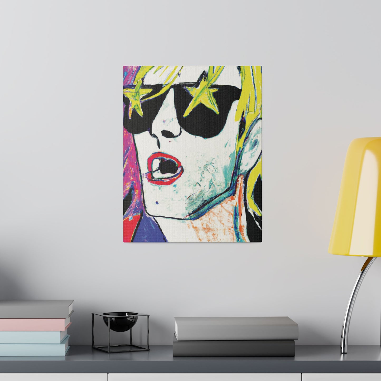 6152H - Rockstar Painting Print | Face | Abstract | Poster | Home Decor | Wall Art | Music Art | Canvas