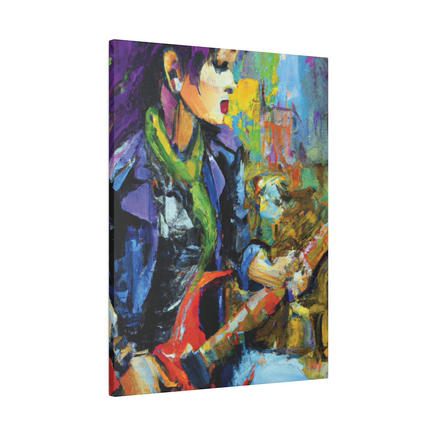 2047V - Rockstar Oil Painting Style Print | Poster | Home Decor | Wall Art | Music Art | Canvas