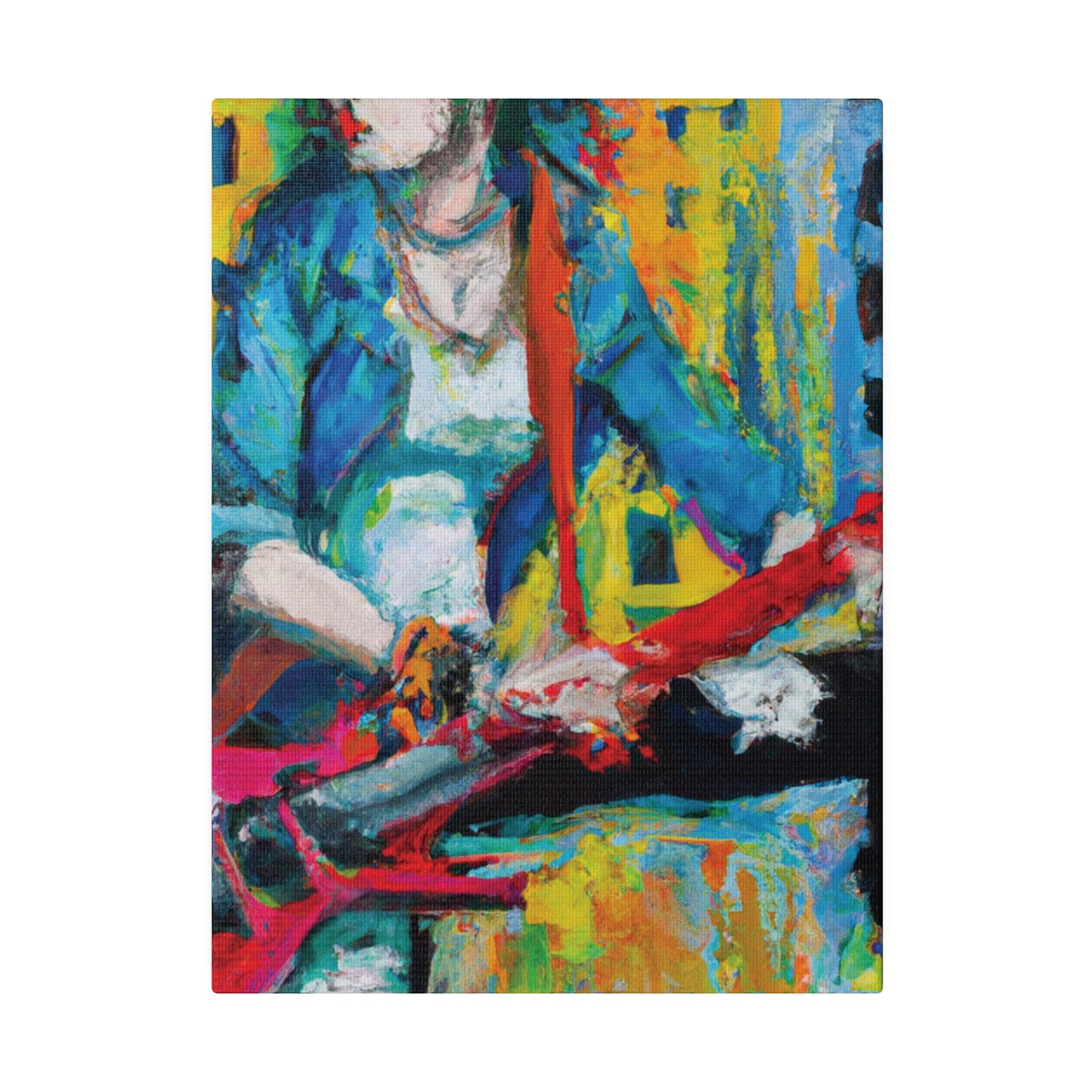 845K - Rockstar Oil Painting Style Print | Poster | Home Decor | Wall Art | Music Art | Canvas