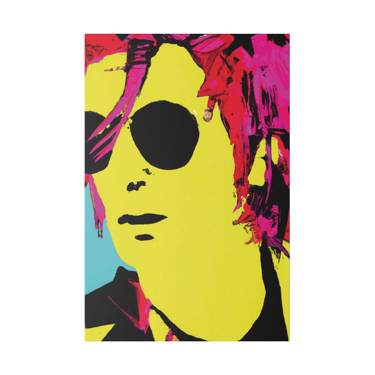 4543A - Rockstar Painting Print | Face | Abstract | Poster | Home Decor | Wall Art | Music Art | Canvas