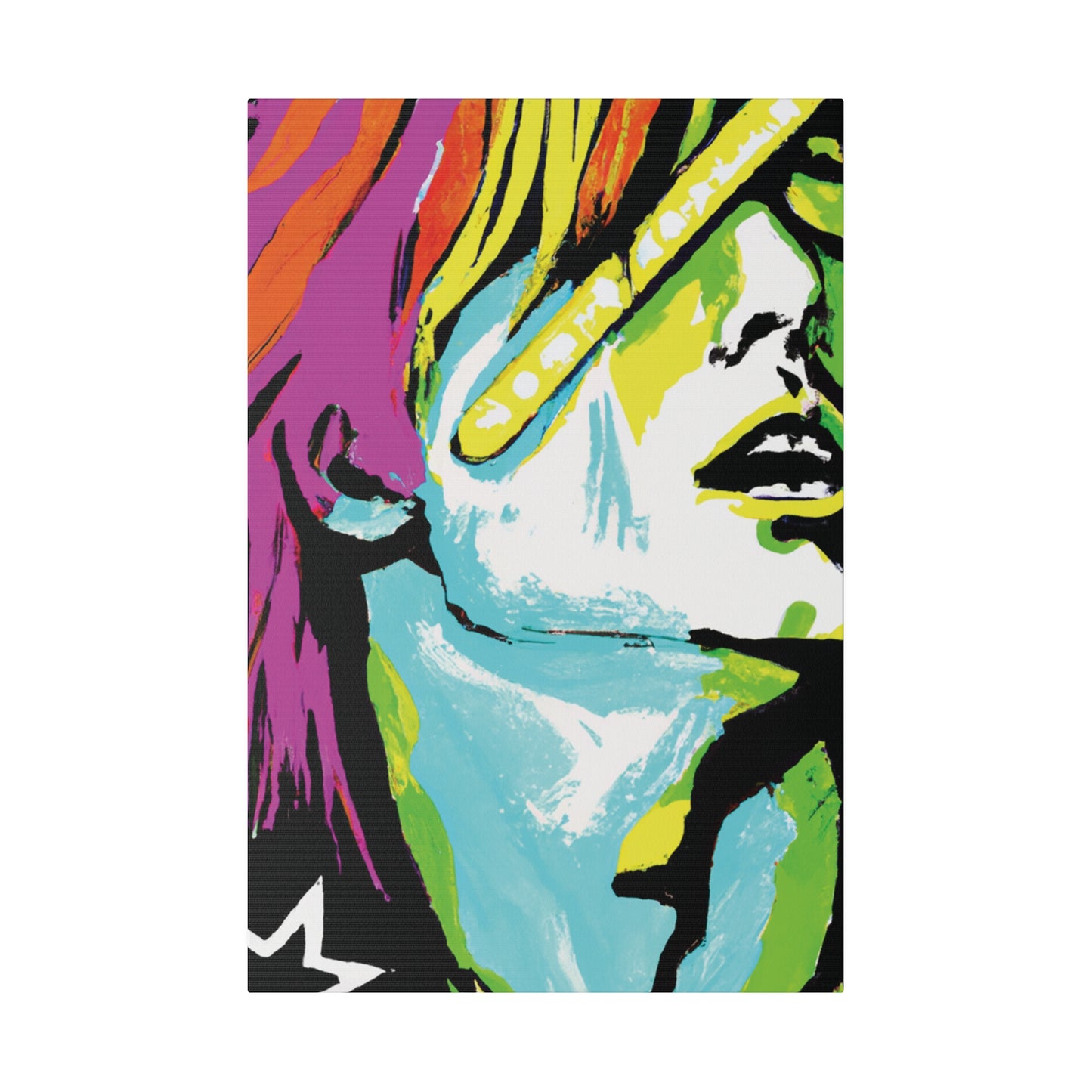 2120E - Rockstar Painting Print | Face | Abstract | Poster | Home Decor | Wall Art | Music Art | Canvas