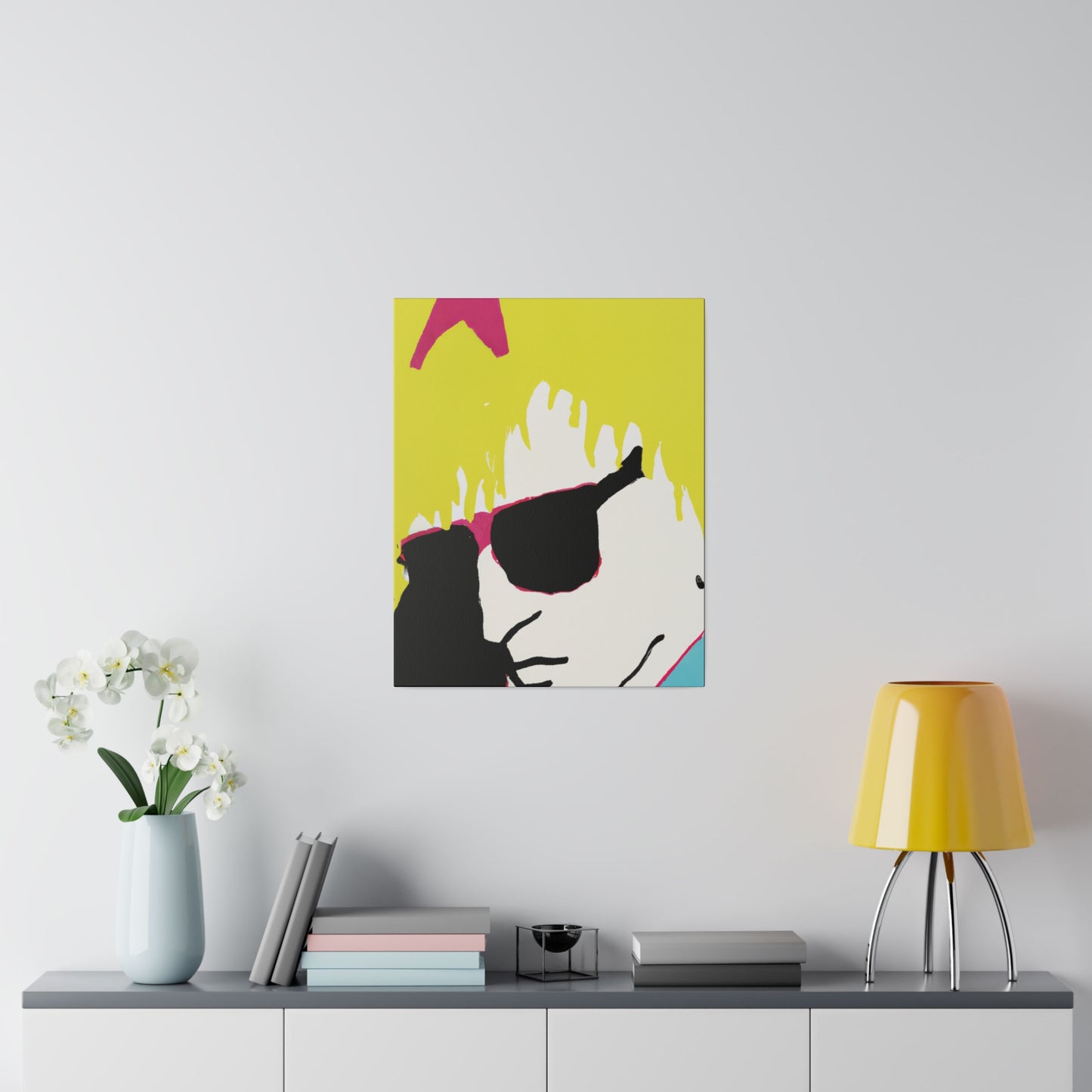 4752G - Rockstar Painting Print | Face | Abstract | Poster | Home Decor | Wall Art | Music Art | Canvas