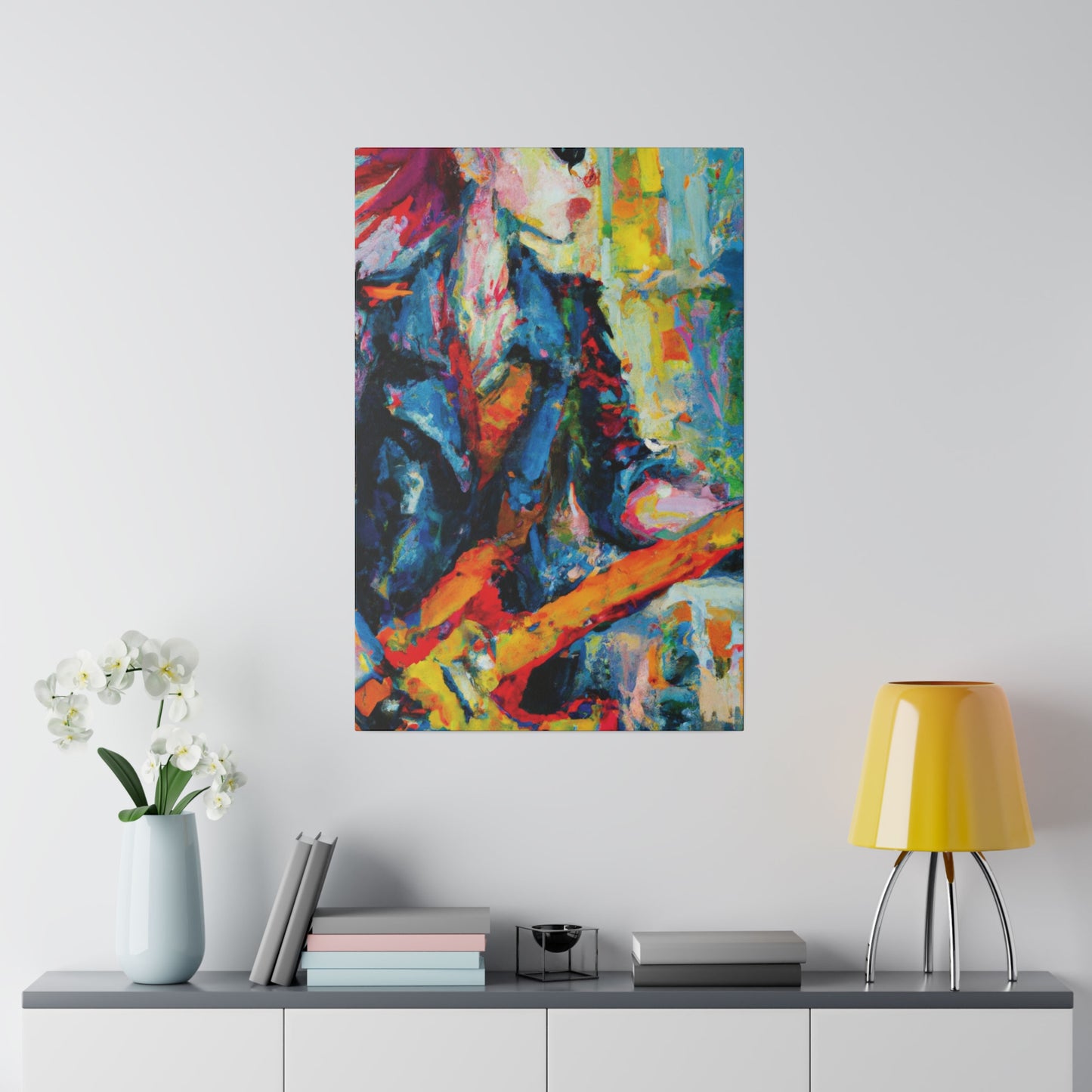 5379F - Rockstar Oil Painting Style Print | Poster | Home Decor | Wall Art | Music Art | Canvas