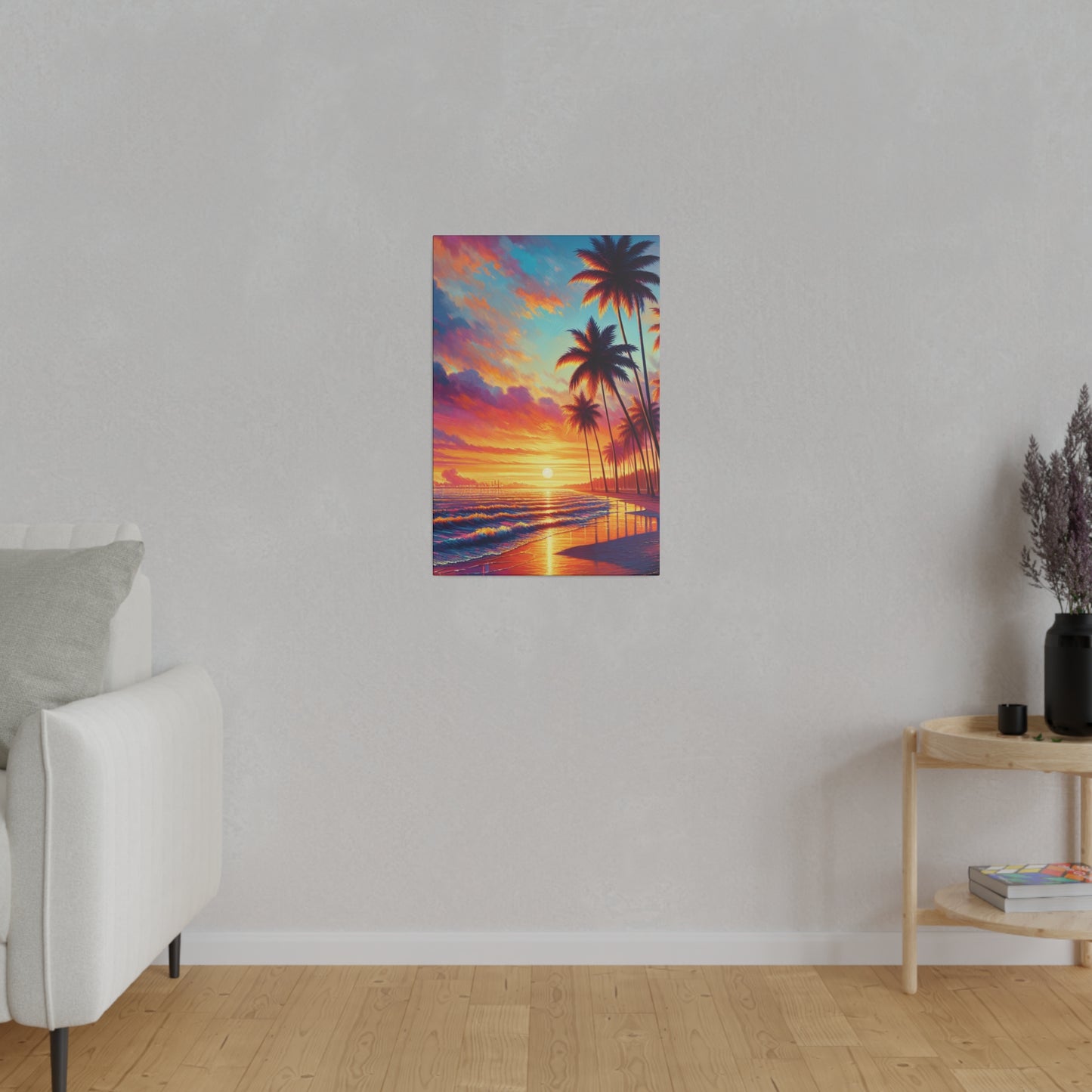 2398K - miami beach art, sunset background, ocean art work, beach art work, sunset designs, miami beach painting, miami beach print