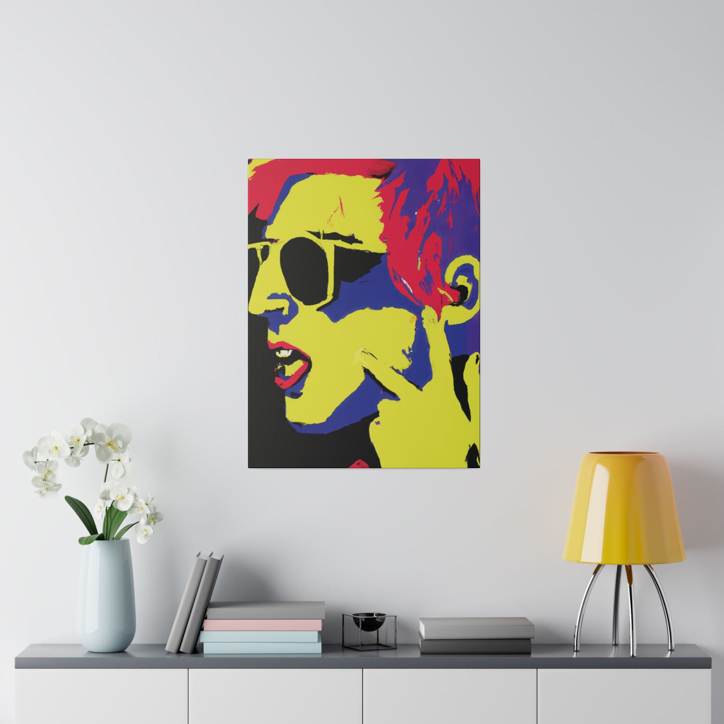 8776P - Rockstar Painting Print | Face | Abstract | Poster | Home Decor | Wall Art | Music Art | Canvas