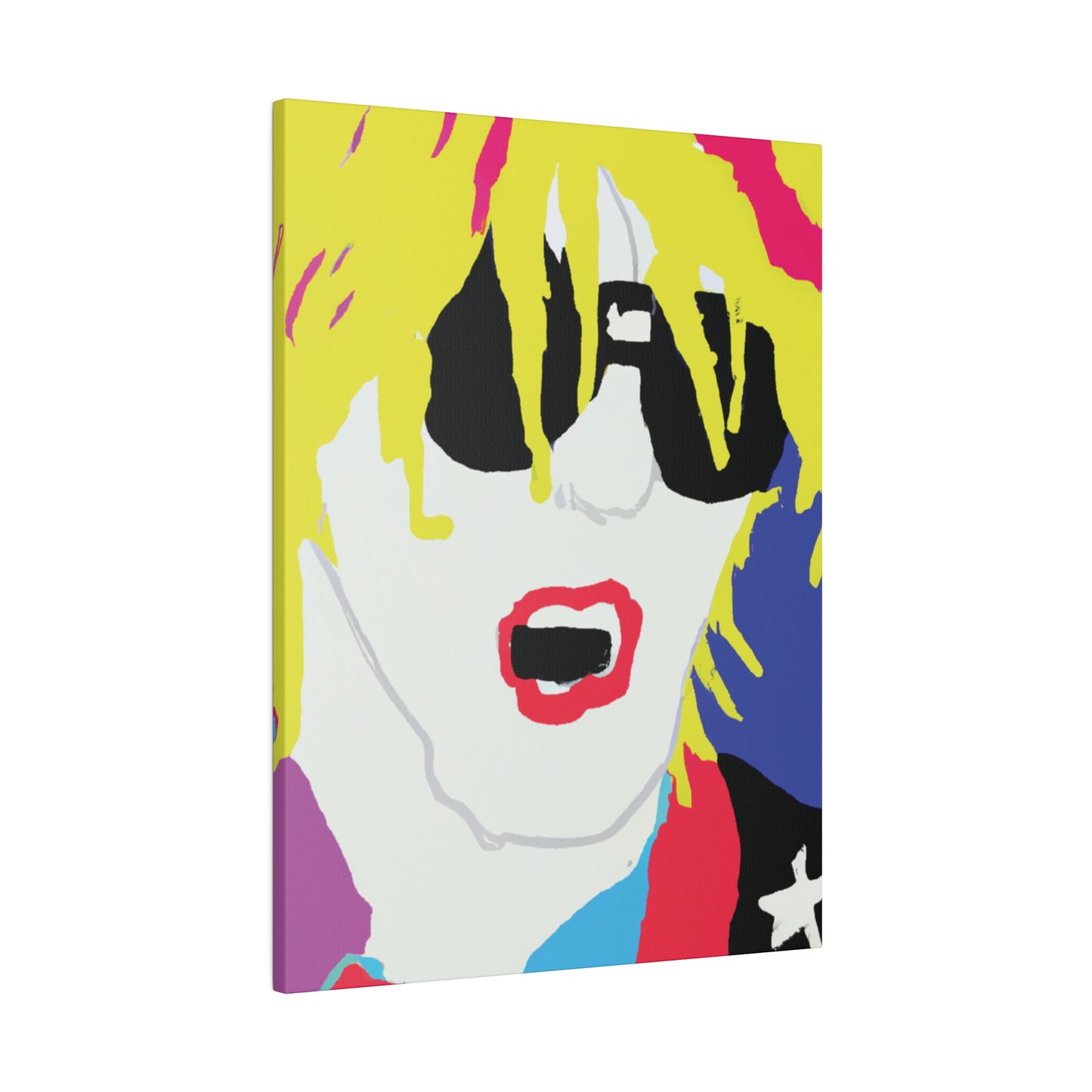 5917X - Rockstar Painting Print | Face | Abstract | Poster | Home Decor | Wall Art | Music Art | Canvas