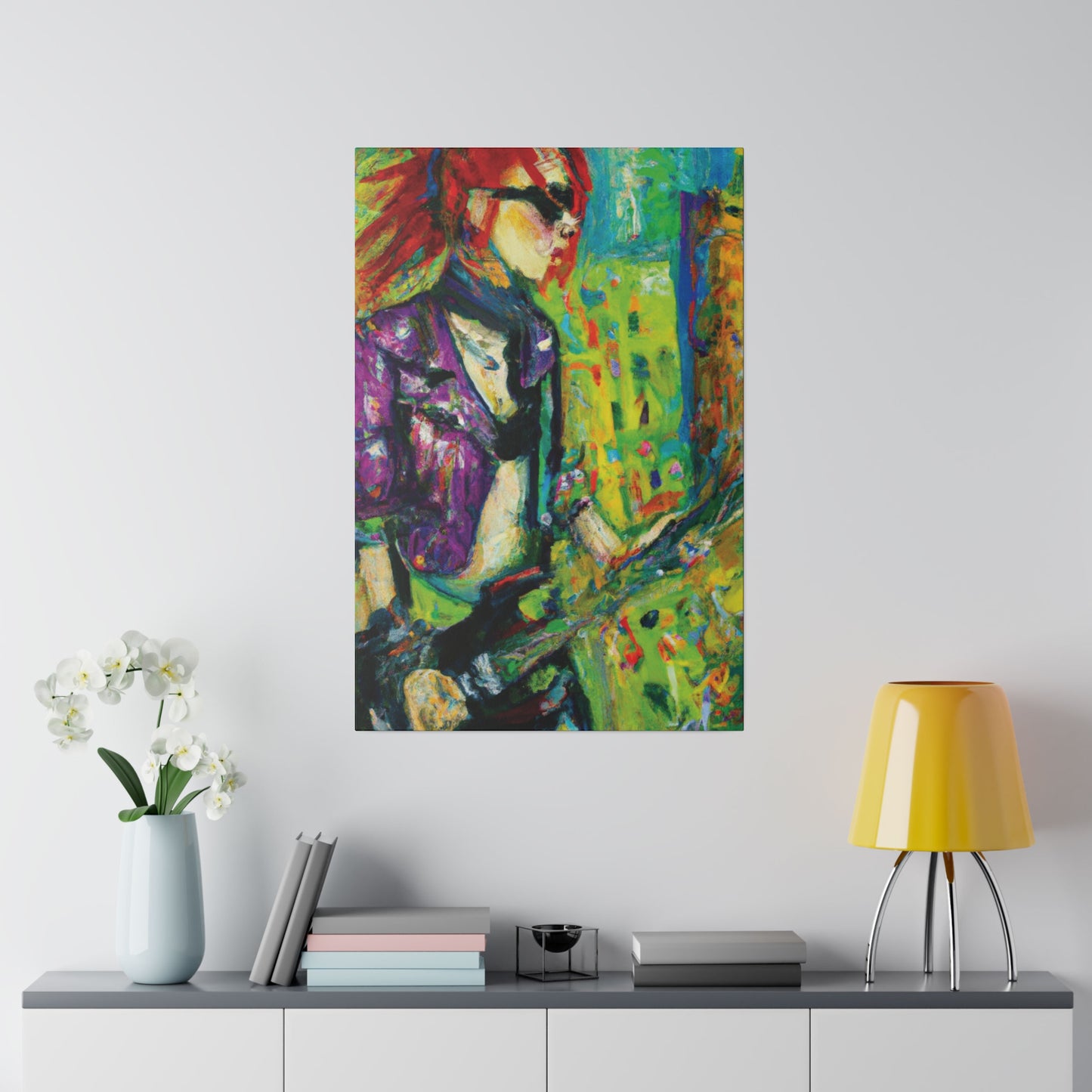 6657U - Rockstar Oil Painting Style Print | Poster | Home Decor | Wall Art | Music Art | Canvas