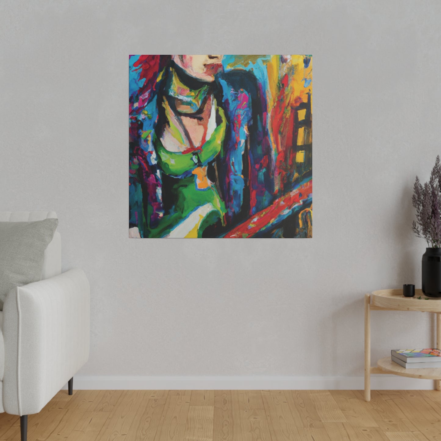 8561U - Rockstar Oil Painting Style Print | Poster | Home Decor | Wall Art | Music Art | Canvas