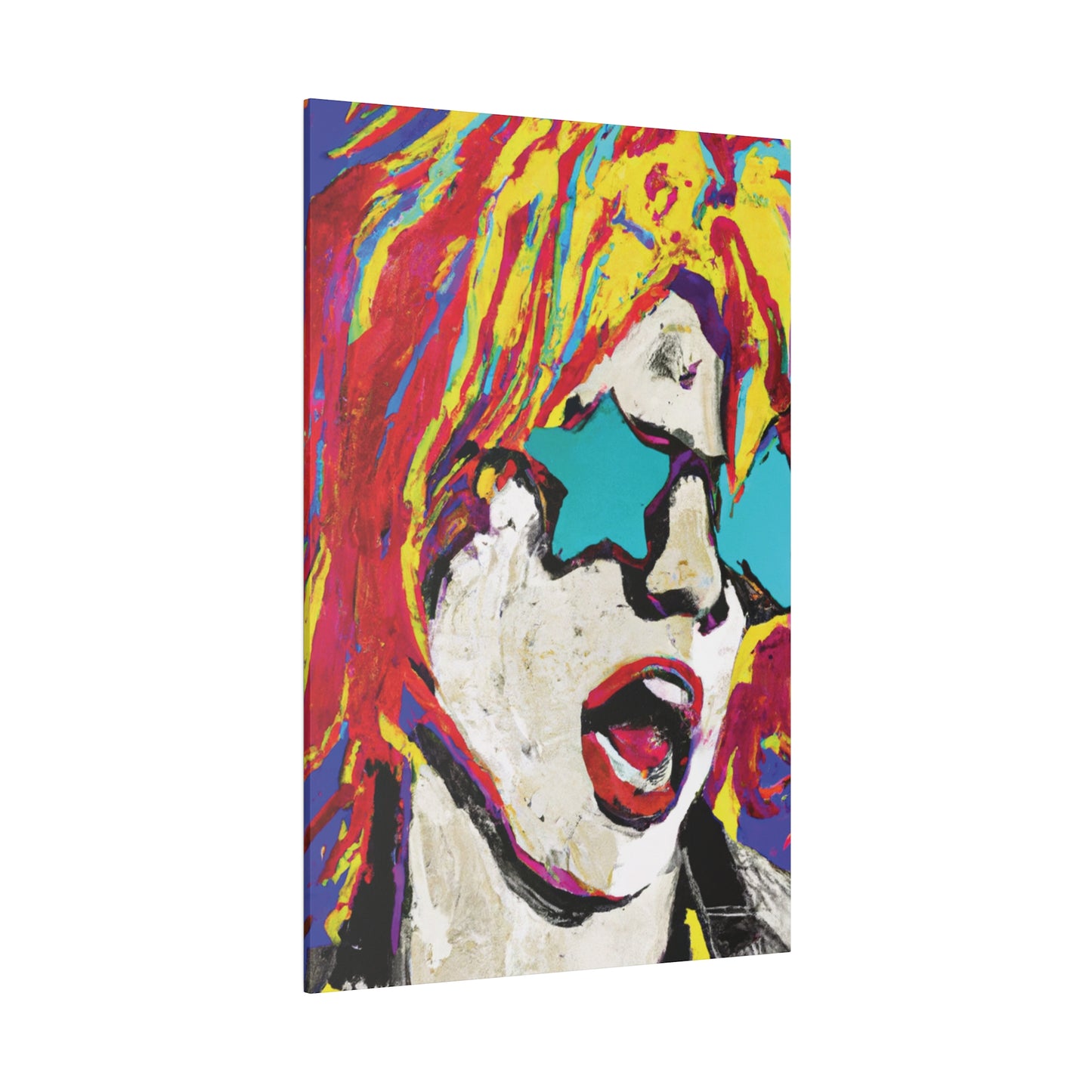 8876G - Rockstar Painting Print | Face | Abstract | Poster | Home Decor | Wall Art | Music Art | Canvas