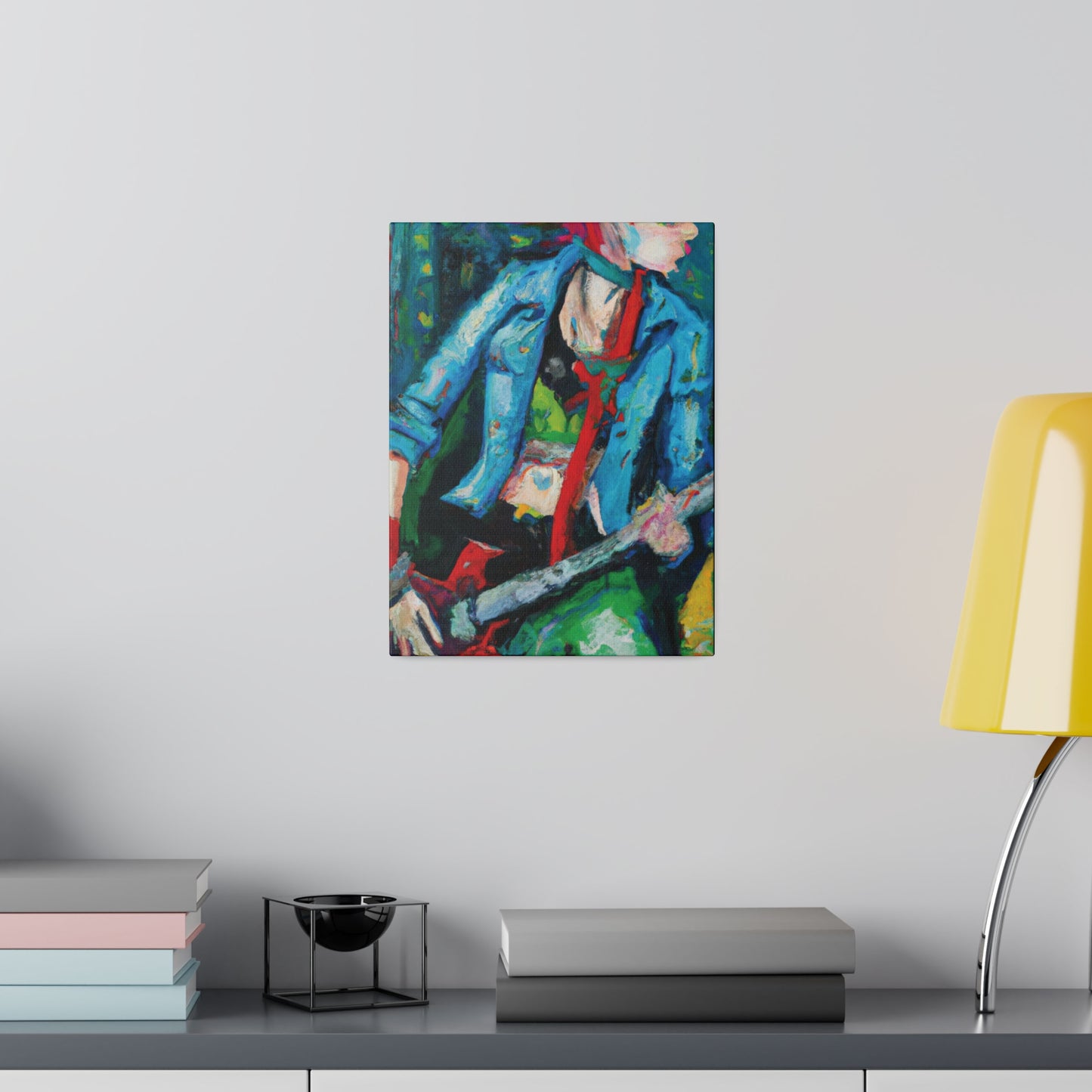 6775F - Rockstar Oil Painting Style Print | Poster | Home Decor | Wall Art | Music Art | Canvas