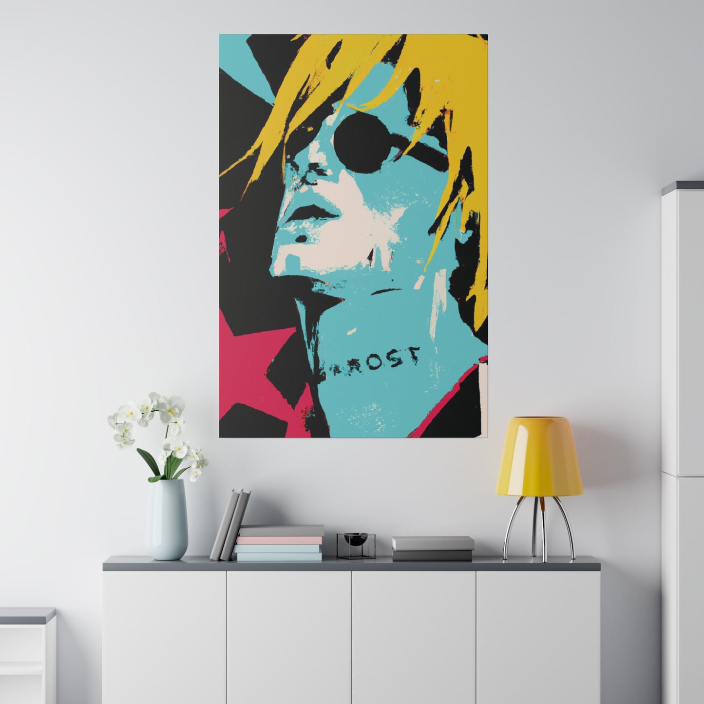 6138S - Rockstar Painting Print | Face | Abstract | Poster | Home Decor | Wall Art | Music Art | Canvas