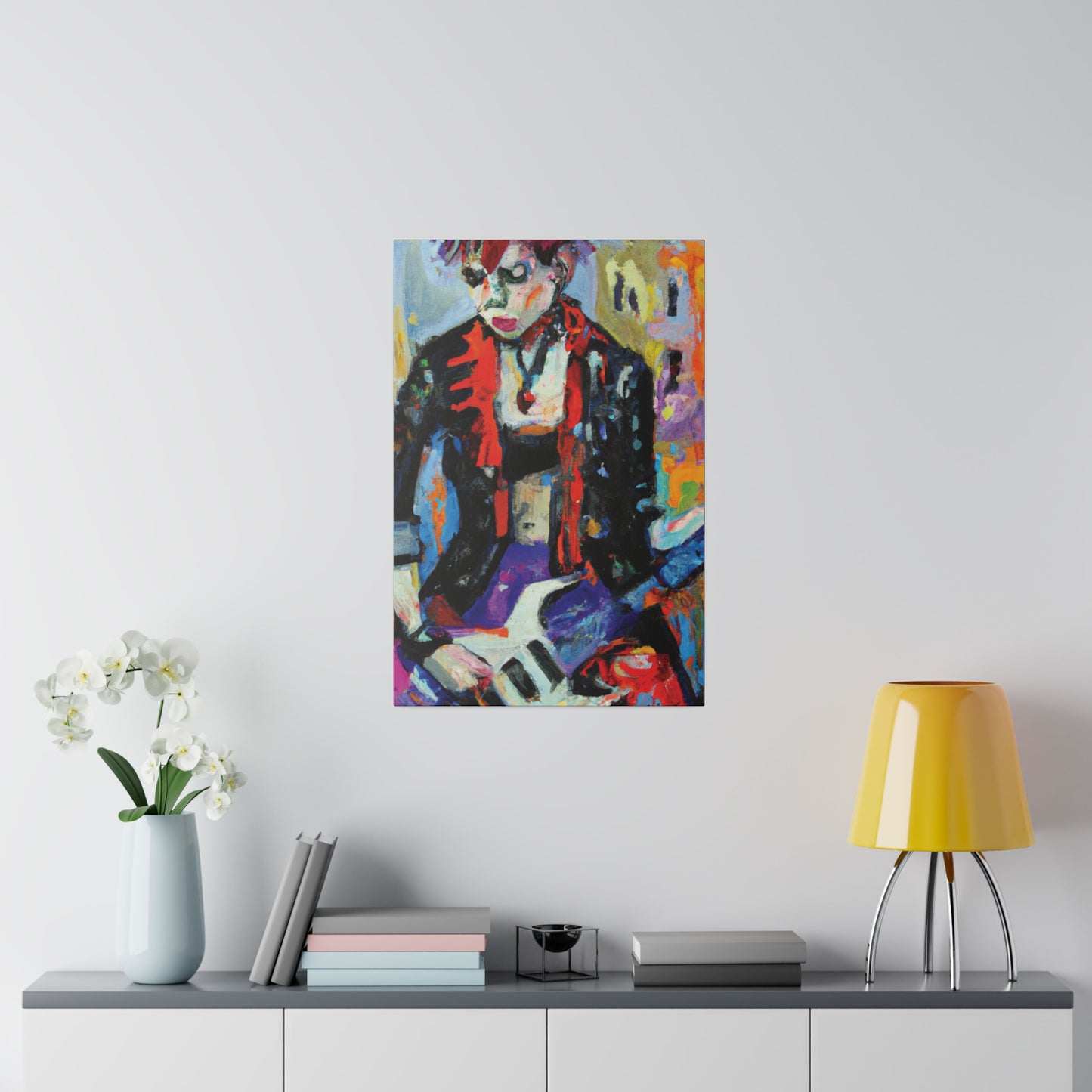 1237Q - Rockstar Oil Painting Style Print | Poster | Home Decor | Wall Art | Music Art | Canvas