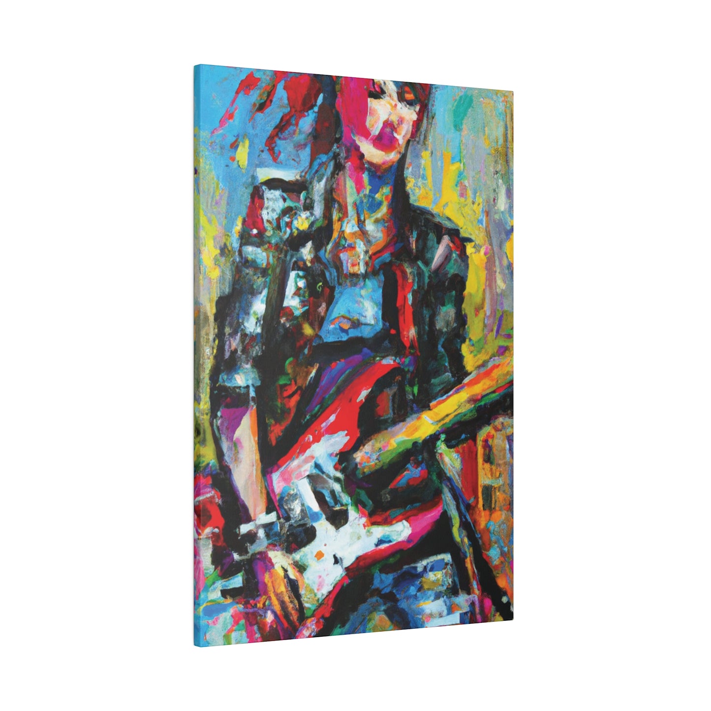 9010O - Rockstar Oil Painting Style Print | Poster | Home Decor | Wall Art | Music Art | Canvas