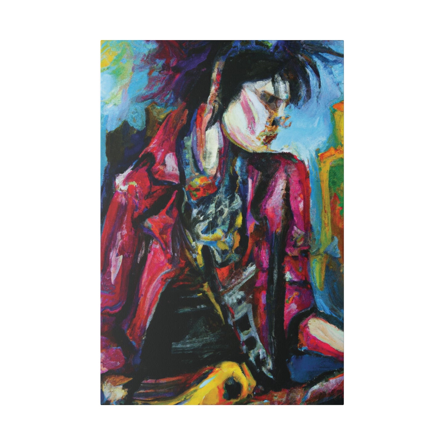 7152R - Rockstar Oil Painting Style Print | Poster | Home Decor | Wall Art | Music Art | Canvas