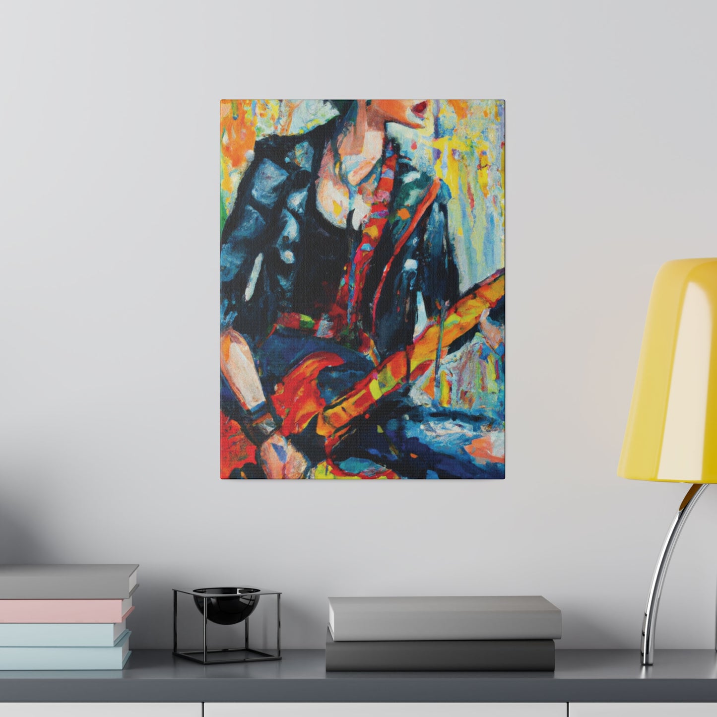 4573T - Rockstar Oil Painting Style Print | Poster | Home Decor | Wall Art | Music Art | Canvas