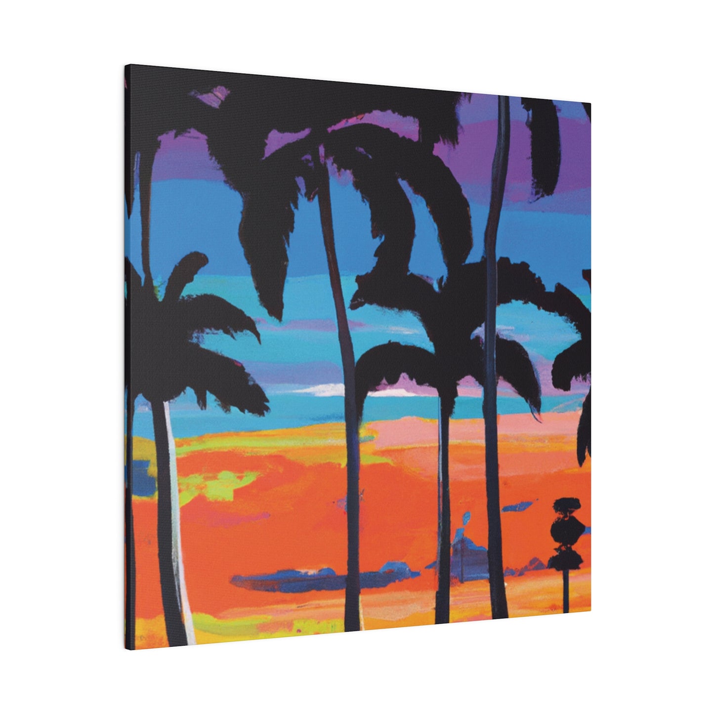 7891V - Miami Beach Sunset Painting Print | Miami | Beach | Sunset | Poster | Home Decor | Wall Art | Canvas