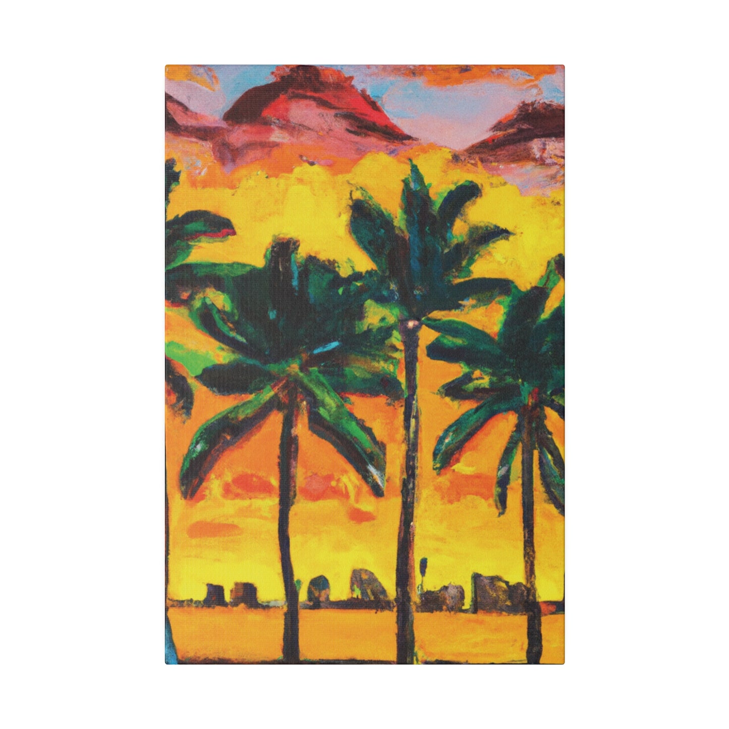 3622W - Miami Beach Sunset Painting Print | Miami | Beach | Sunset | Poster | Home Decor | Wall Art | Canvas