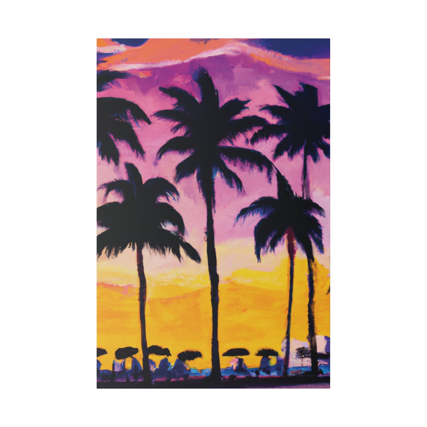 4102I - Miami Beach Sunset Painting Print | Miami | Beach | Sunset | Poster | Home Decor | Wall Art | Canvas