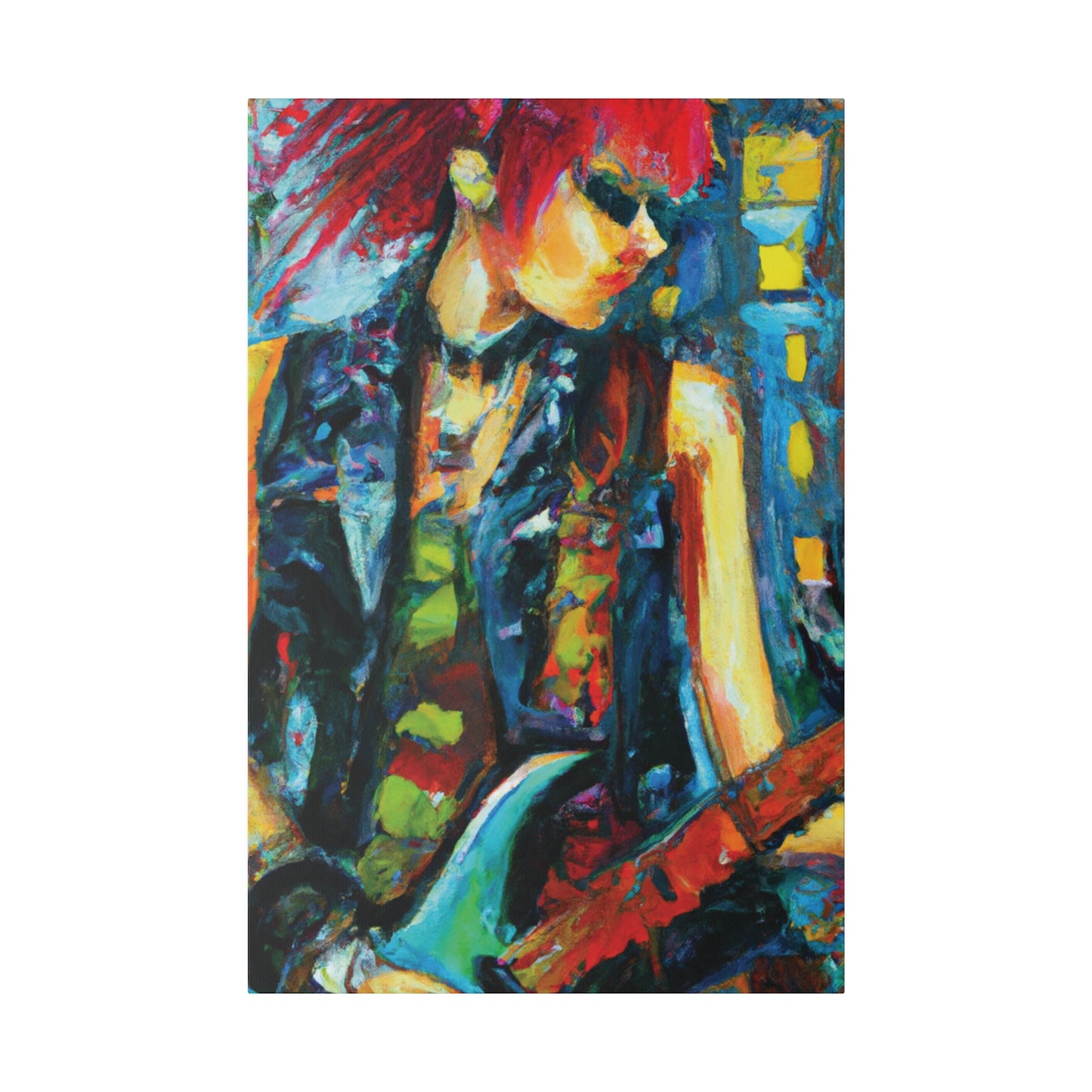 8541R - Rockstar Oil Painting Style Print | Poster | Home Decor | Wall Art | Music Art | Canvas