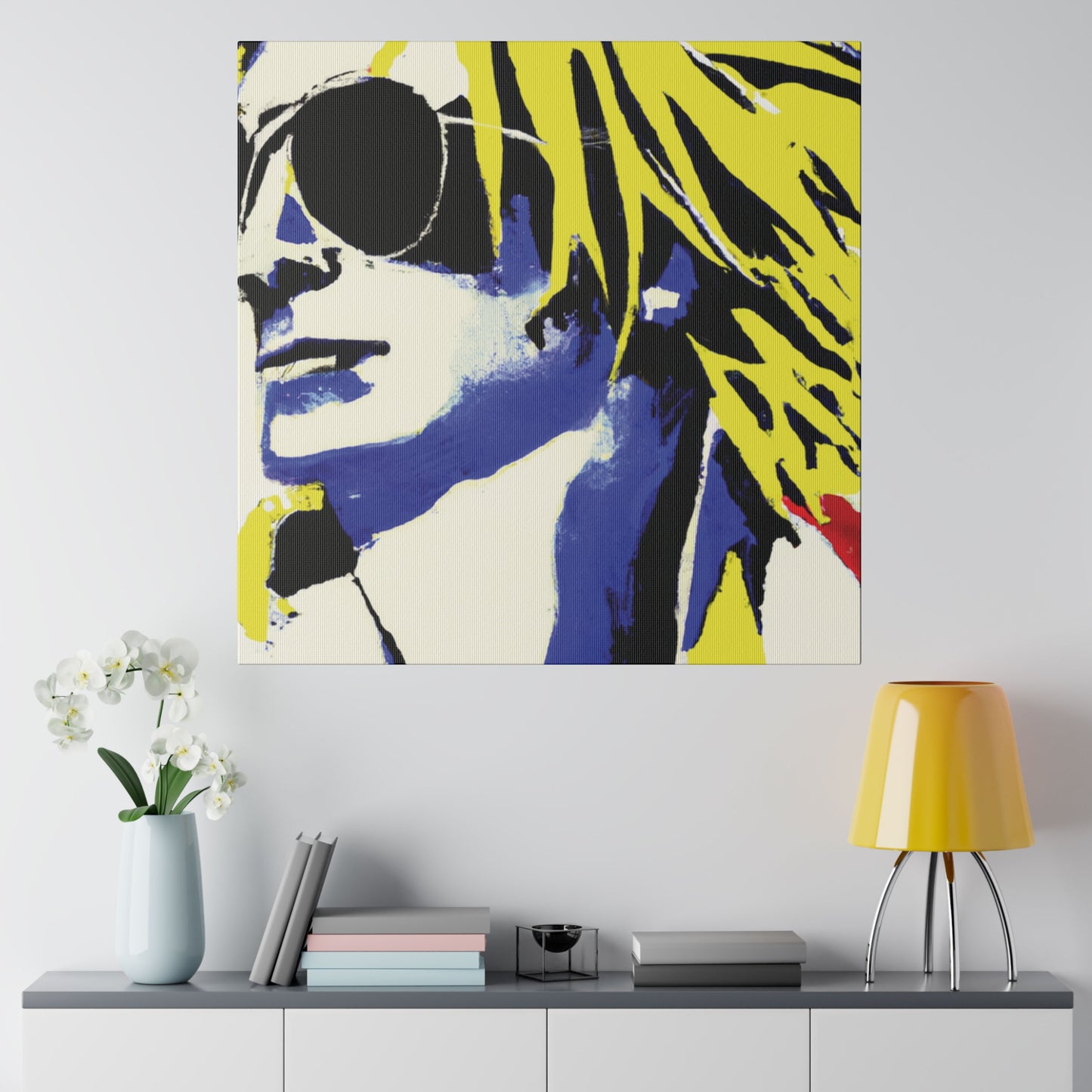 8928P - Rockstar Painting Print | Face | Abstract | Poster | Home Decor | Wall Art | Music Art | Canvas