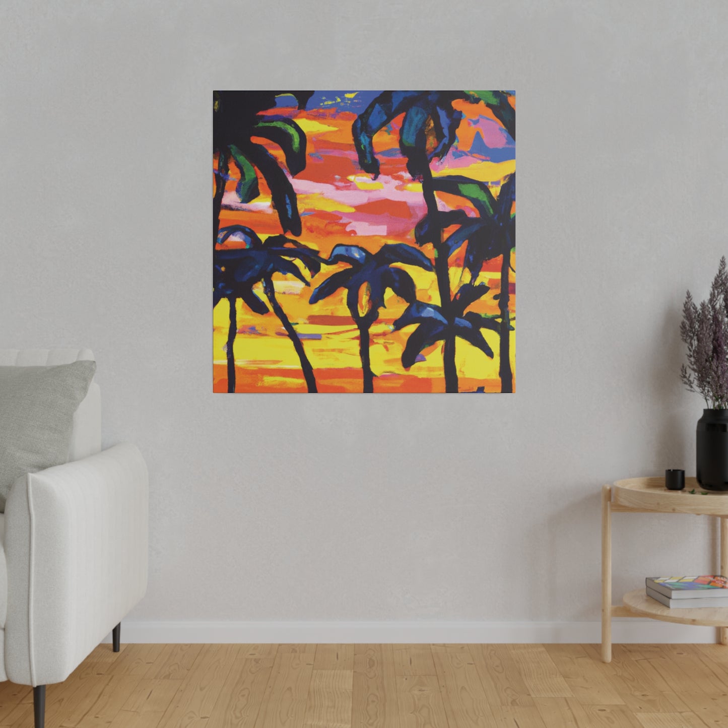 9087W - Miami Beach Sunset Painting Print | Miami | Beach | Sunset | Poster | Home Decor | Wall Art | Canvas