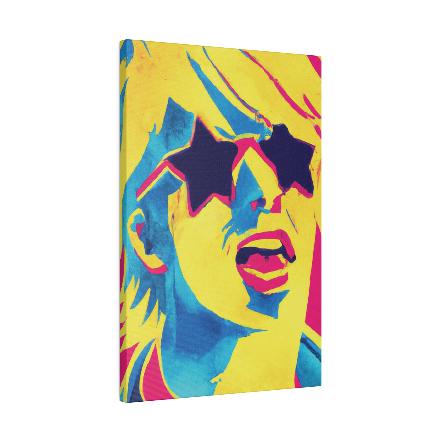 7392X - Rockstar Painting Print | Face | Abstract | Poster | Home Decor | Wall Art | Music Art | Canvas