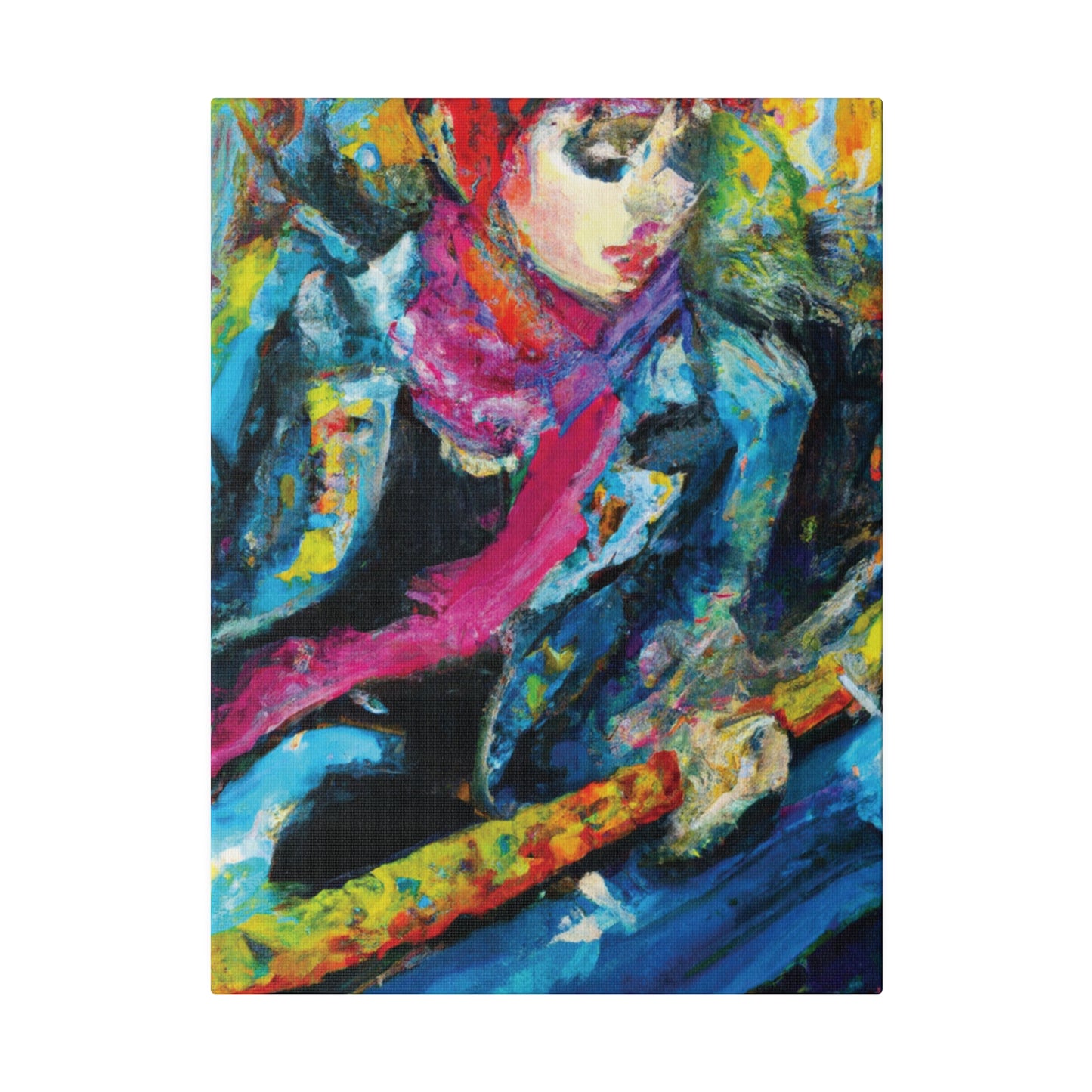 9823X - Rockstar Oil Painting Style Print | Poster | Home Decor | Wall Art | Music Art | Canvas