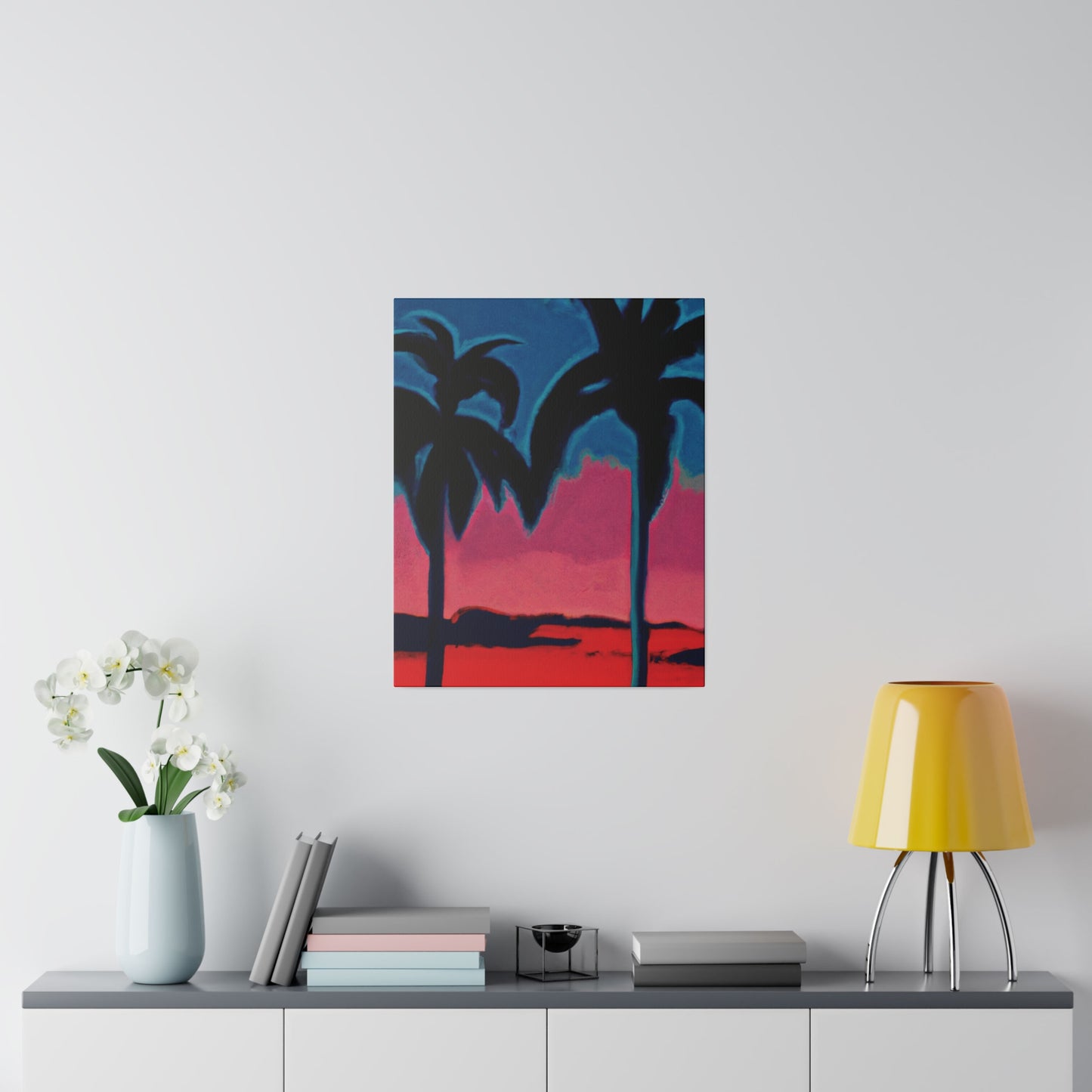 2545B - Miami Beach Sunset Painting Print | Miami | Beach | Sunset | Poster | Home Decor | Wall Art | Canvas