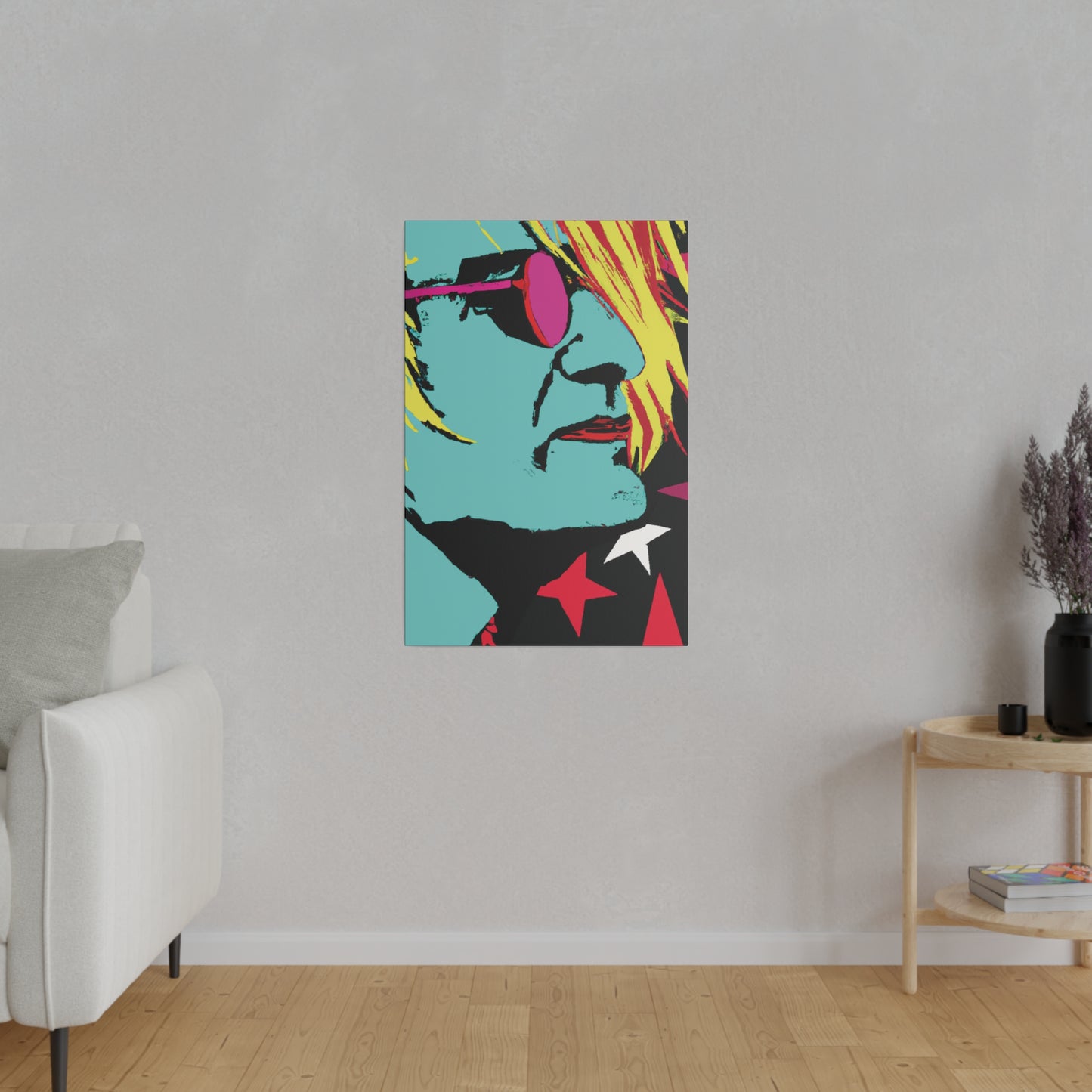 9486Q - Rockstar Painting Print | Face | Abstract | Poster | Home Decor | Wall Art | Music Art | Canvas