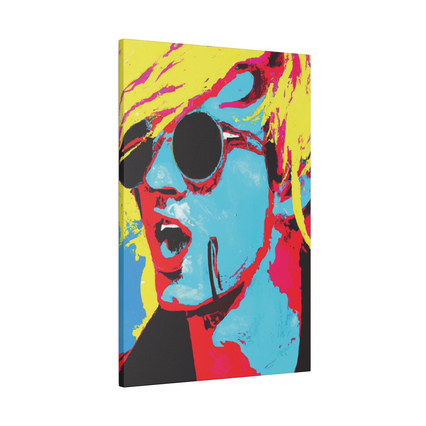 7198K - Rockstar Painting Print | Face | Abstract | Poster | Home Decor | Wall Art | Music Art | Canvas