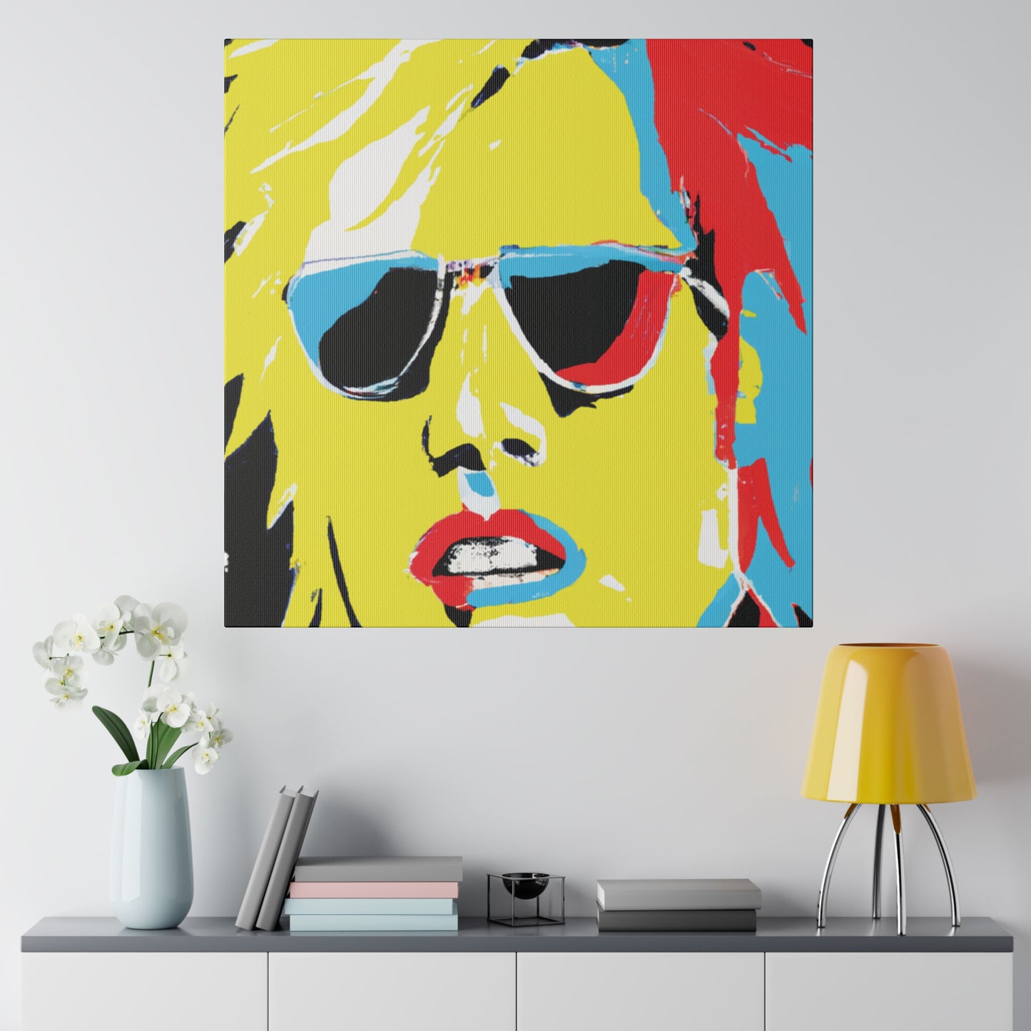 7436R - Rockstar Painting Print | Face | Abstract | Poster | Home Decor | Wall Art | Music Art | Canvas