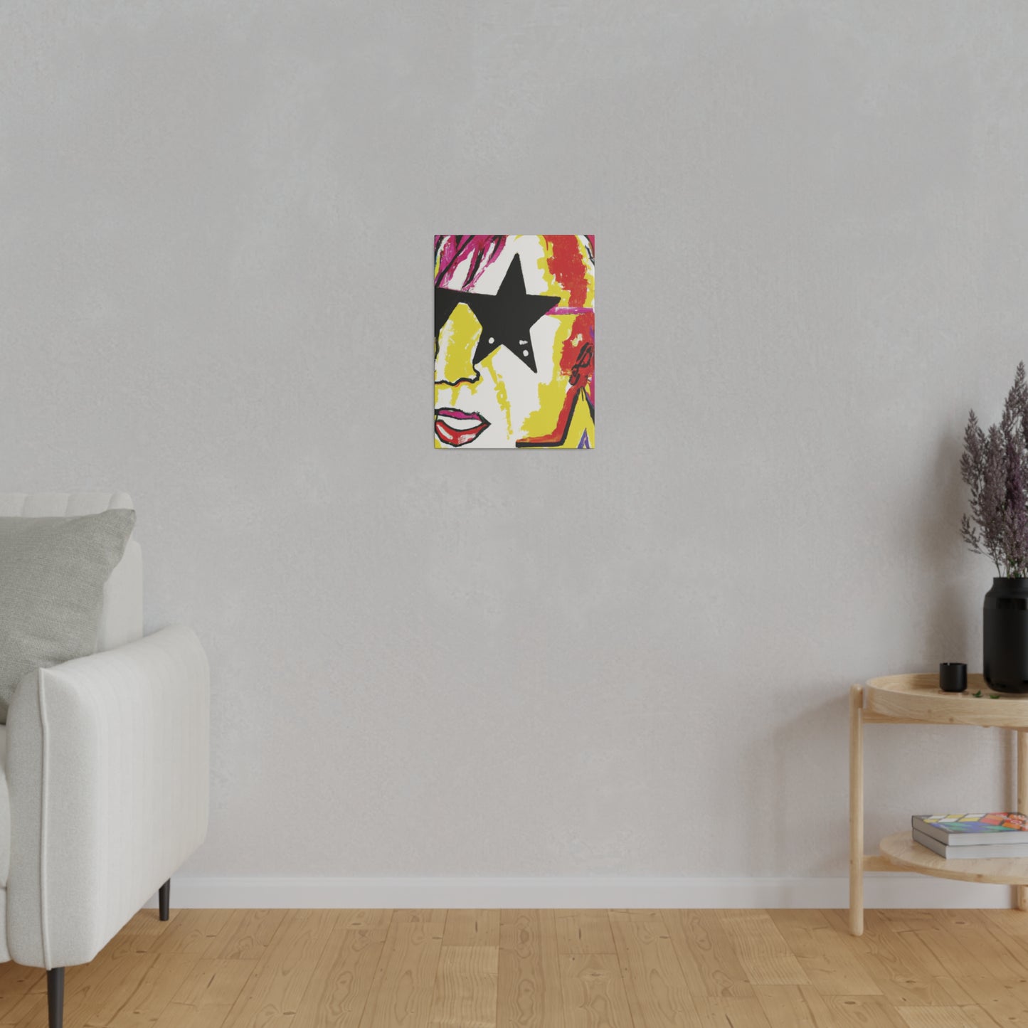 5698R - Rockstar Painting Print | Face | Abstract | Poster | Home Decor | Wall Art | Music Art | Canvas