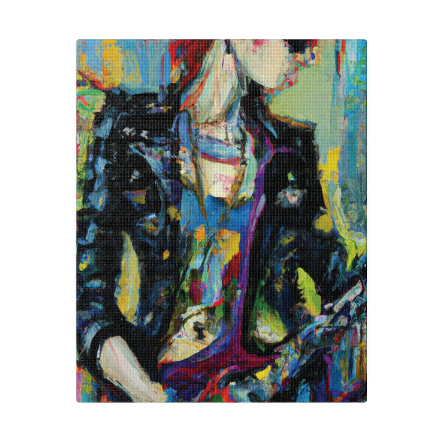 9745J - Rockstar Oil Painting Style Print | Poster | Home Decor | Wall Art | Music Art | Canvas
