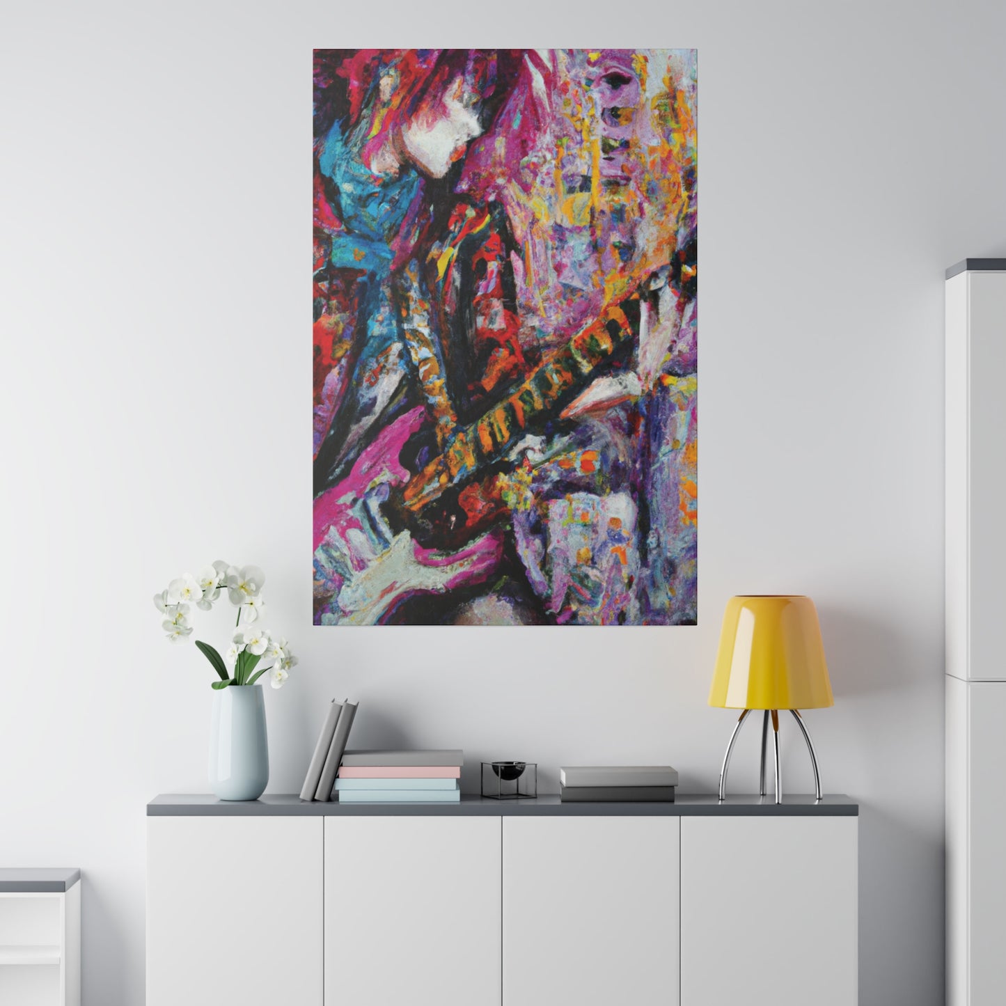 7772X - Rockstar Oil Painting Style Print | Poster | Home Decor | Wall Art | Music Art | Canvas