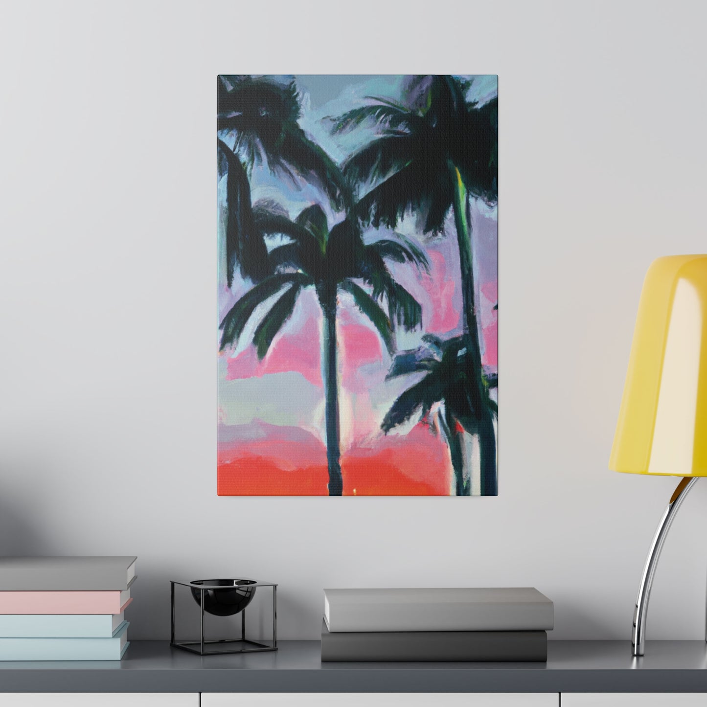 7629F - Miami Beach Sunset Painting Print | Miami | Beach | Sunset | Poster | Home Decor | Wall Art | Canvas