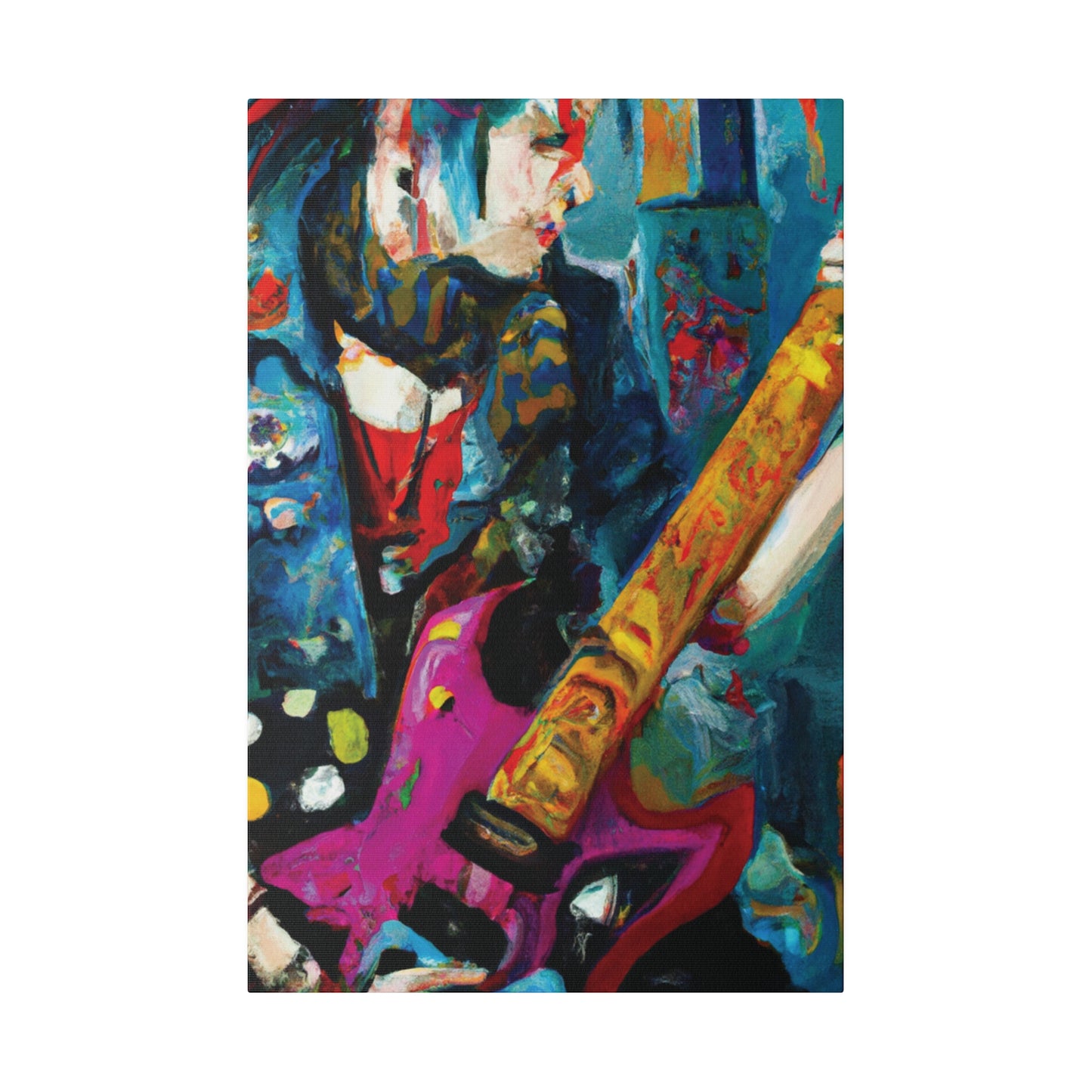 7272P - Rockstar Oil Painting Style Print | Poster | Home Decor | Wall Art | Music Art | Canvas